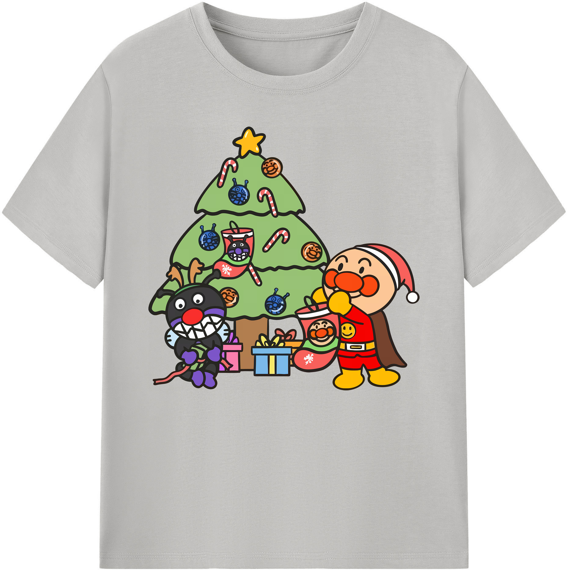 （画像用） アンパンマン Anpanman 綿100％ メンズ半袖Tシャツ｜肌触りやわらか＆通気性