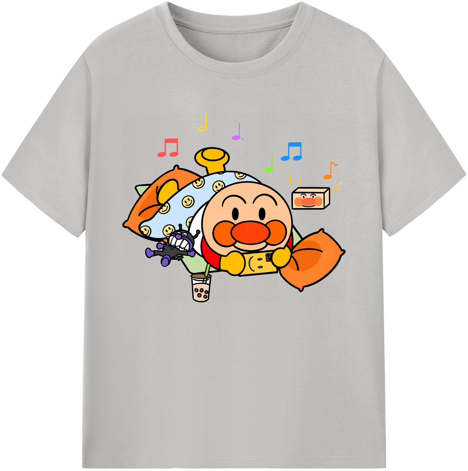 （画像用） アンパンマン Anpanman 綿100％ メンズ半袖Tシャツ｜肌触りやわらか＆通気性