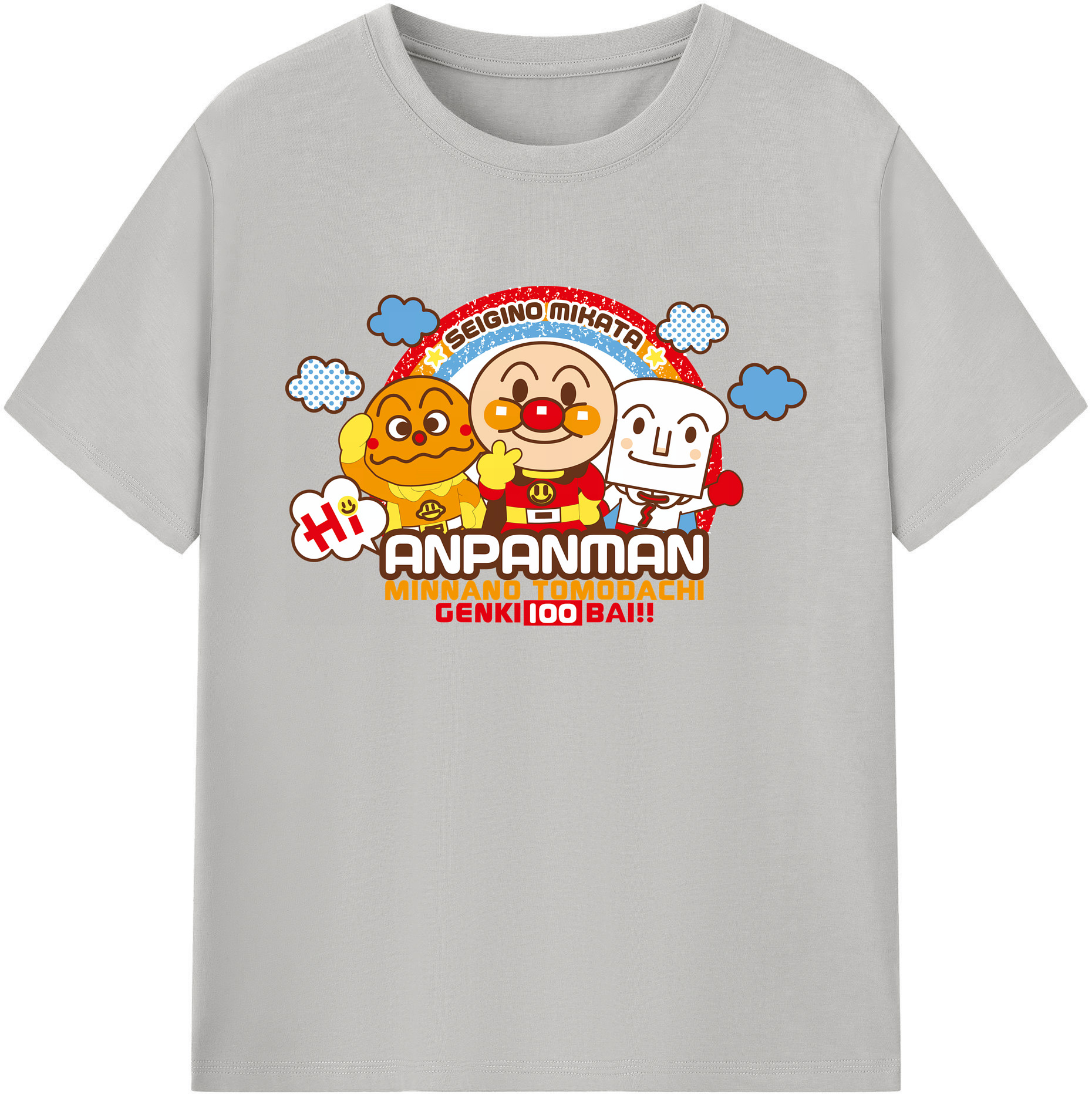 （画像用） アンパンマン Anpanman 綿100％ メンズ半袖Tシャツ｜肌触りやわらか＆通気性