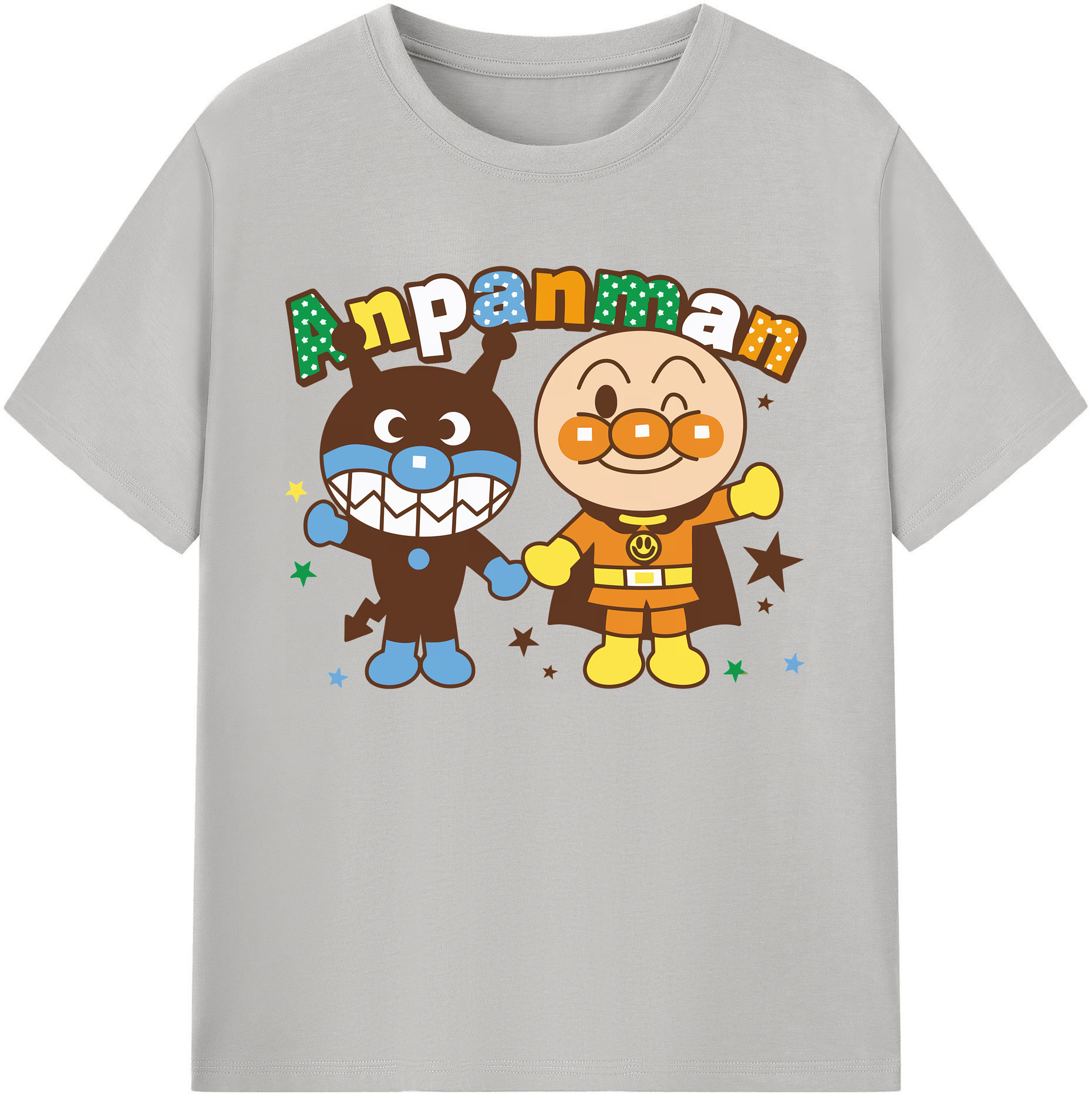 （画像用） アンパンマン Anpanman 綿100％ メンズ半袖Tシャツ｜肌触りやわらか＆通気性