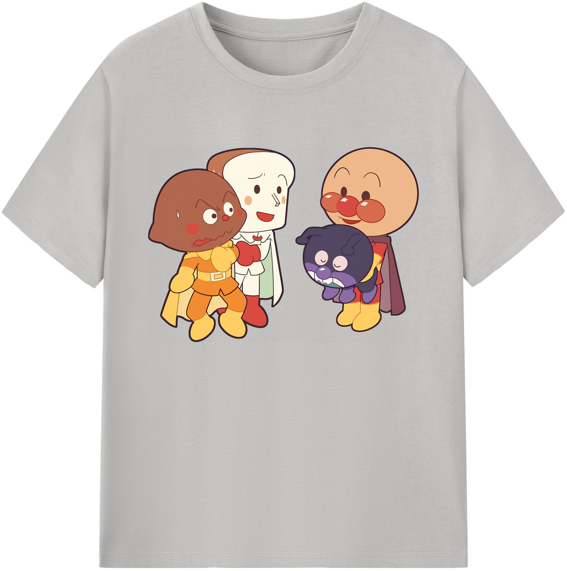 （画像用） アンパンマン Anpanman 綿100％ メンズ半袖Tシャツ｜肌触りやわらか＆通気性