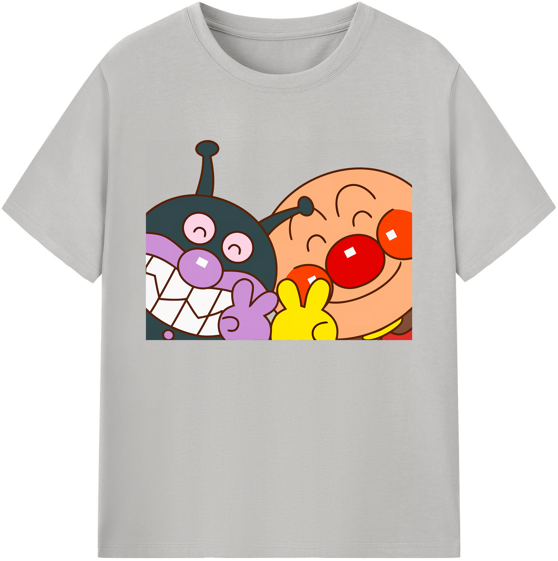 （画像用） アンパンマン Anpanman 綿100％ メンズ半袖Tシャツ｜肌触りやわらか＆通気性