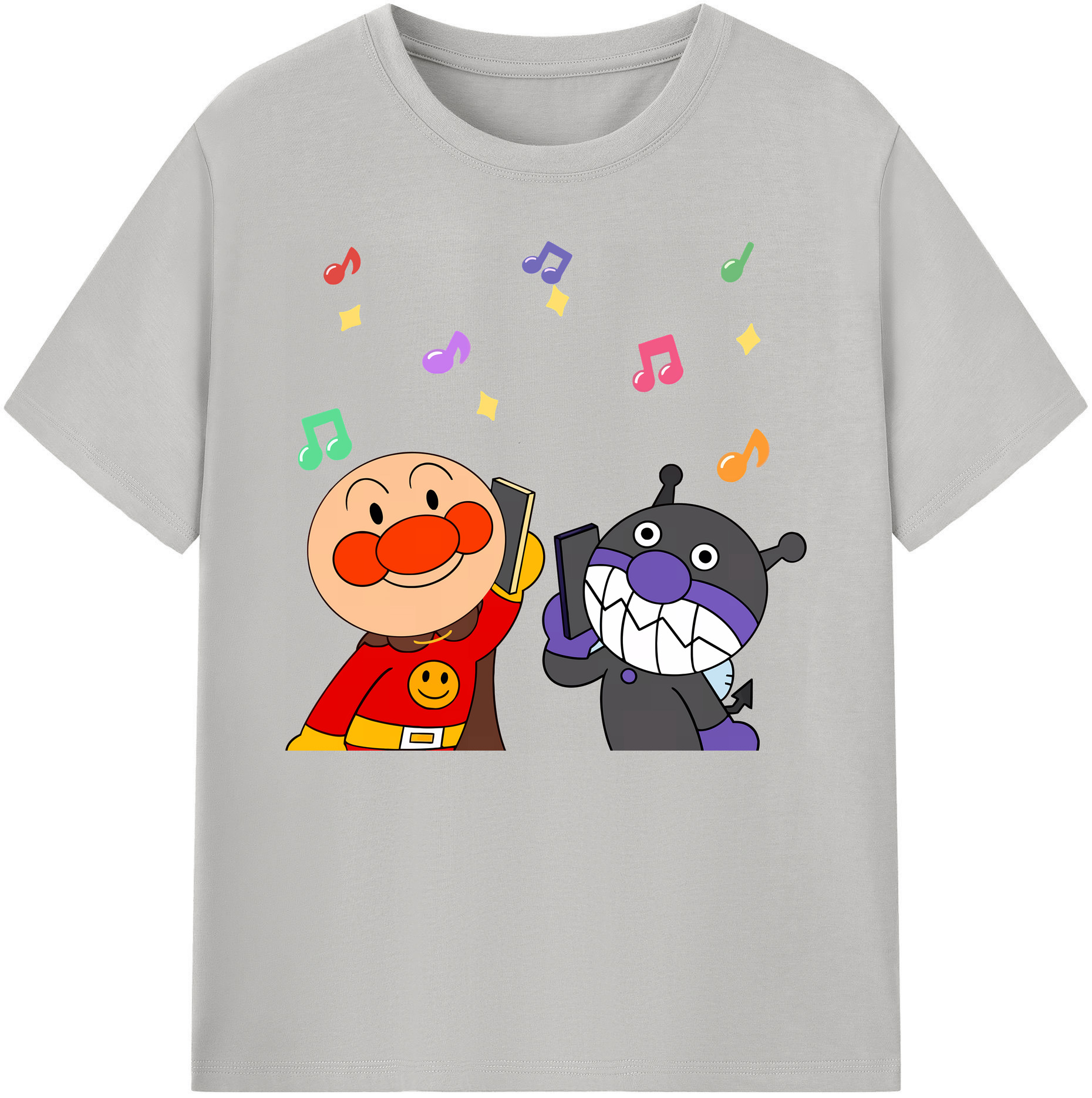 （画像用） アンパンマン Anpanman 綿100％ メンズ半袖Tシャツ｜肌触りやわらか＆通気性