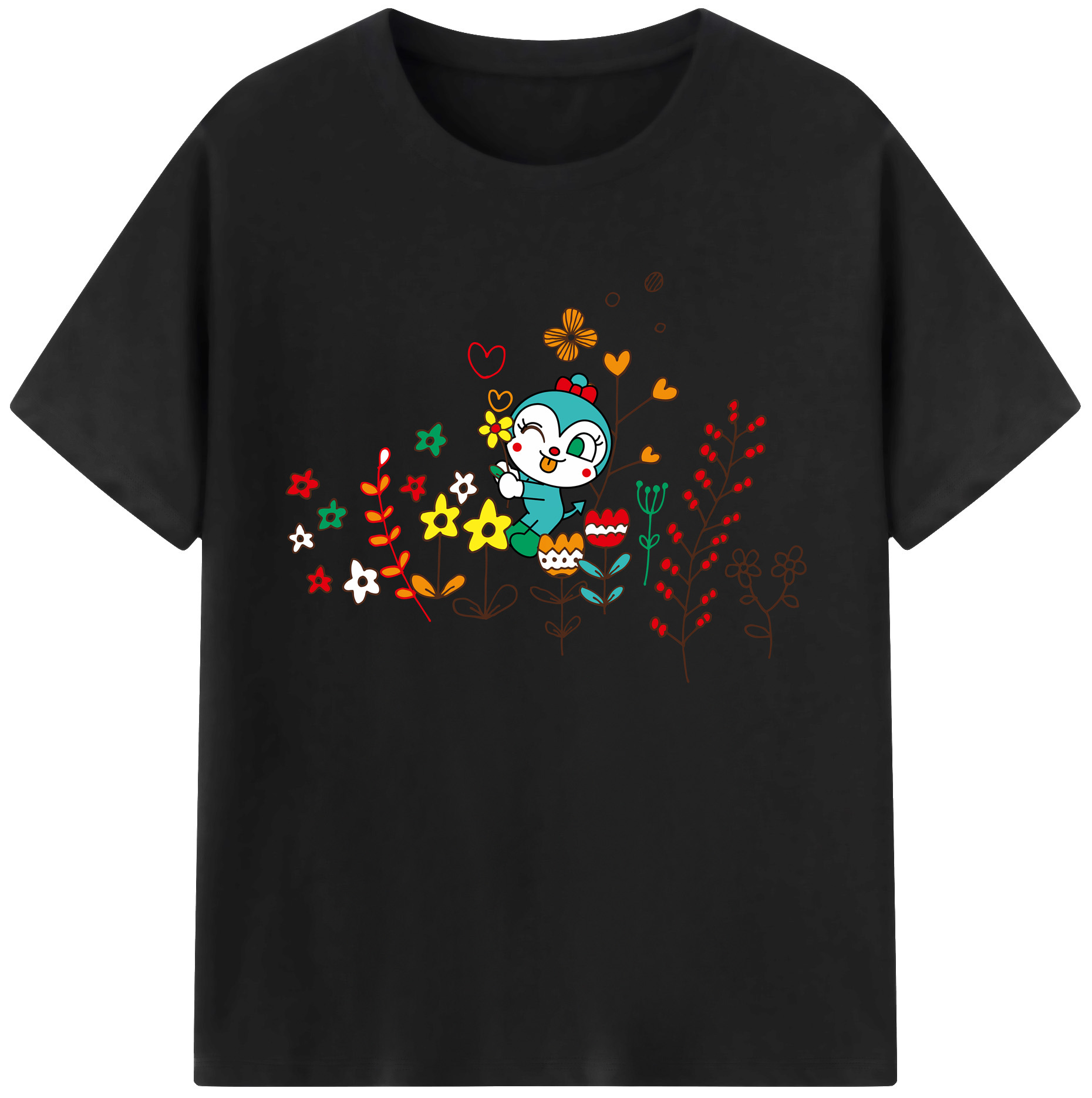 （画像用） アンパンマン Anpanman 綿100％ メンズ半袖Tシャツ｜肌触りやわらか＆通気性