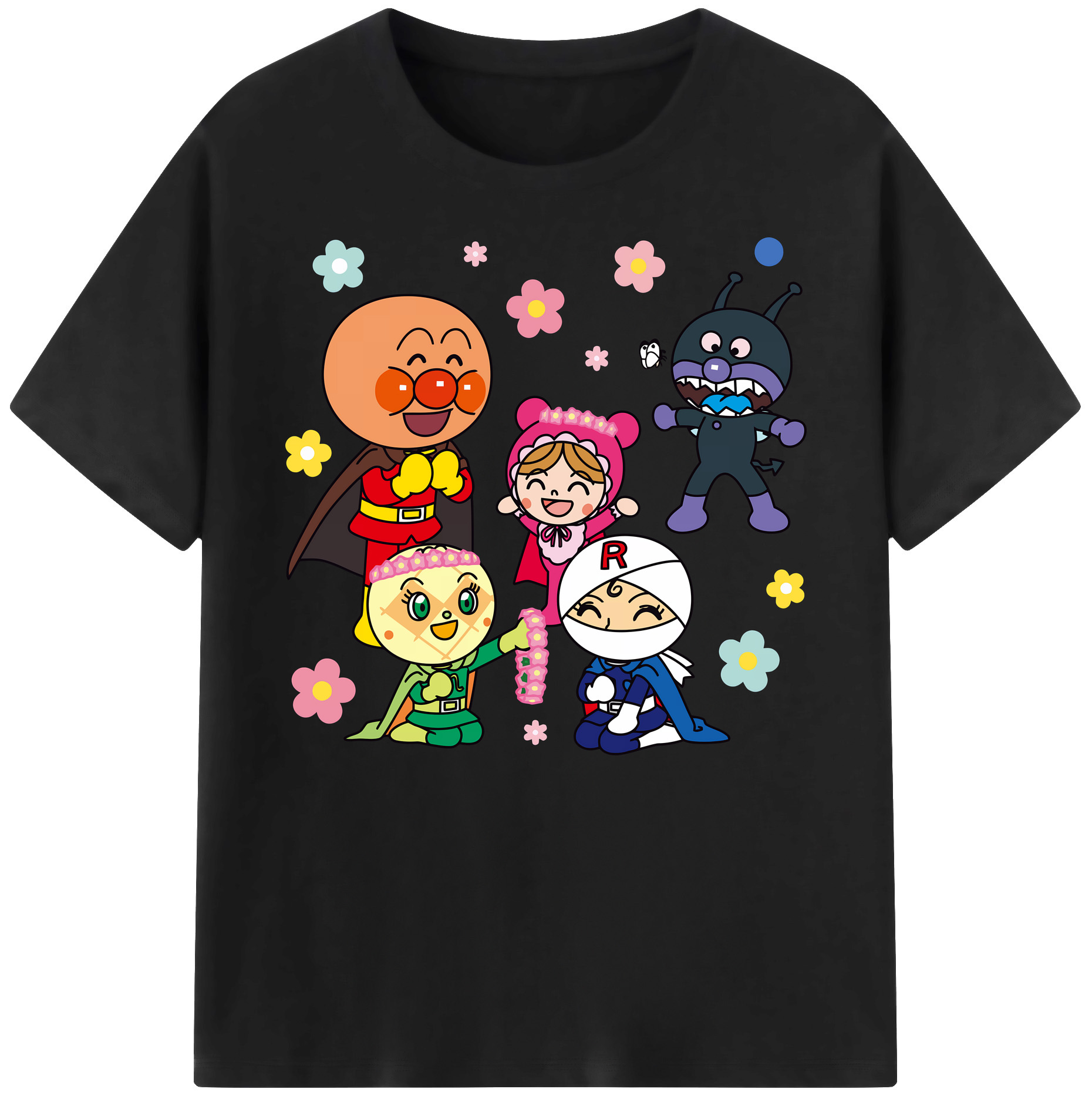 （画像用） アンパンマン Anpanman 綿100％ メンズ半袖Tシャツ｜肌触りやわらか＆通気性