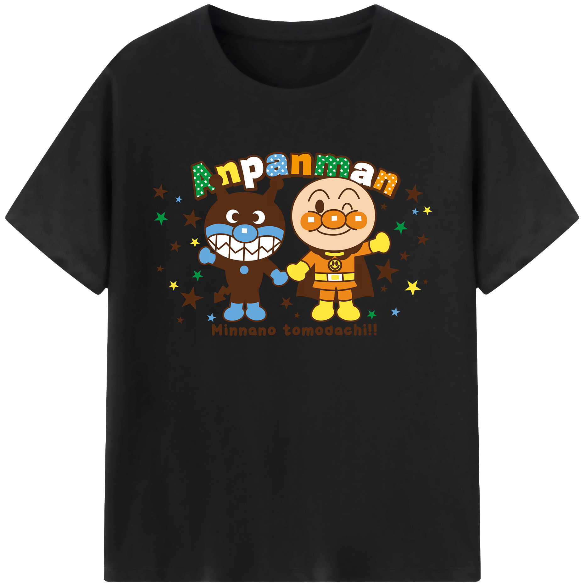 （画像用） アンパンマン Anpanman 綿100％ メンズ半袖Tシャツ｜肌触りやわらか＆通気性