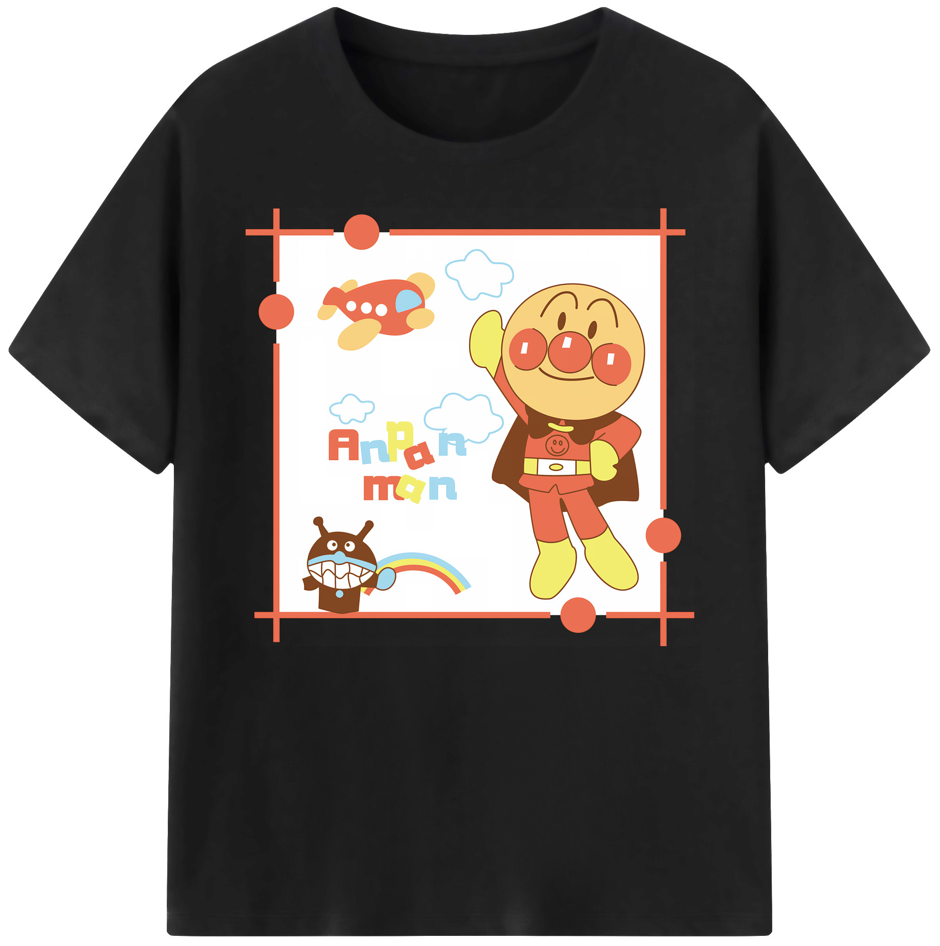 （画像用） アンパンマン Anpanman 綿100％ メンズ半袖Tシャツ｜肌触りやわらか＆通気性