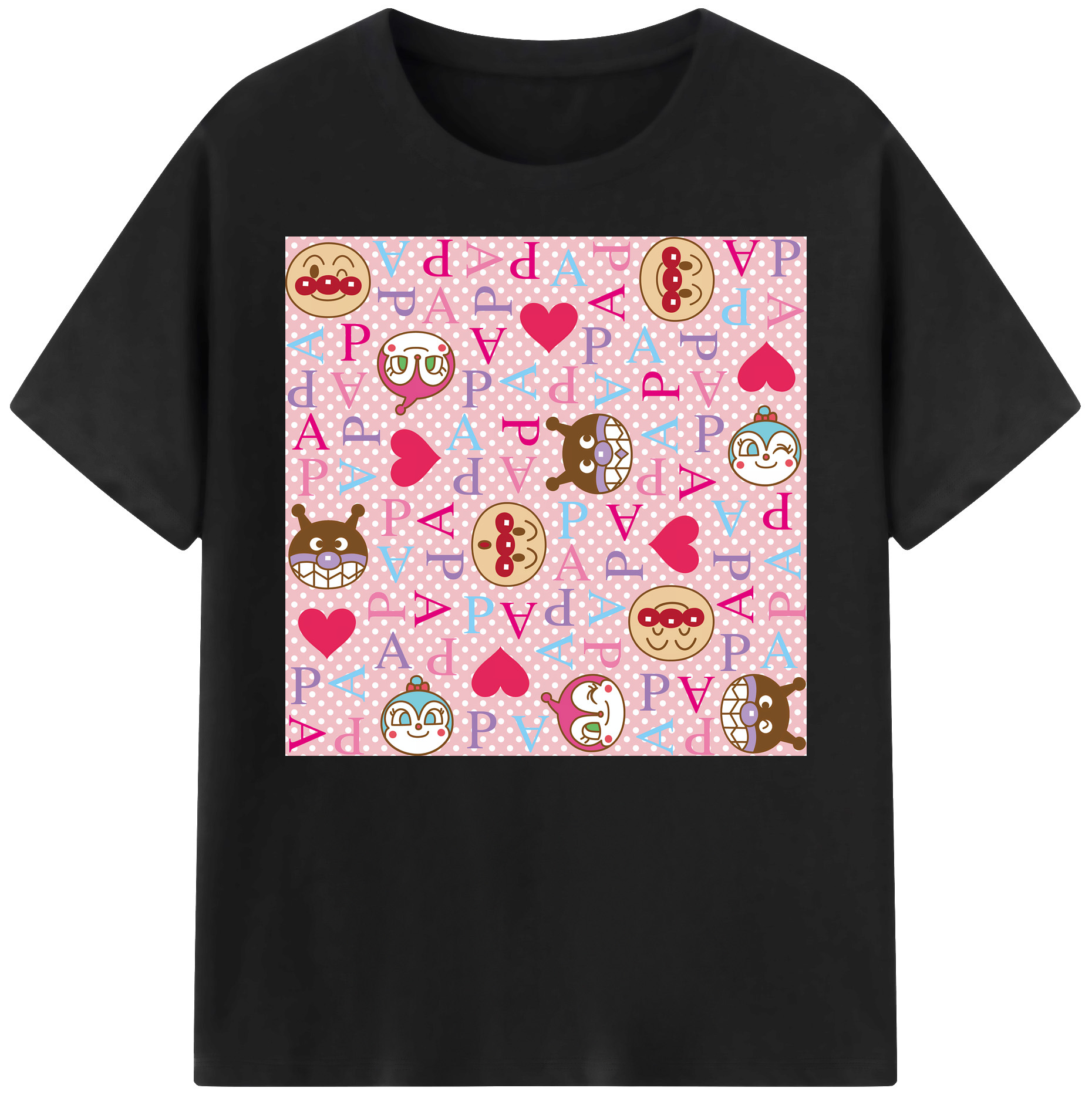（画像用） アンパンマン Anpanman 綿100％ メンズ半袖Tシャツ｜肌触りやわらか＆通気性