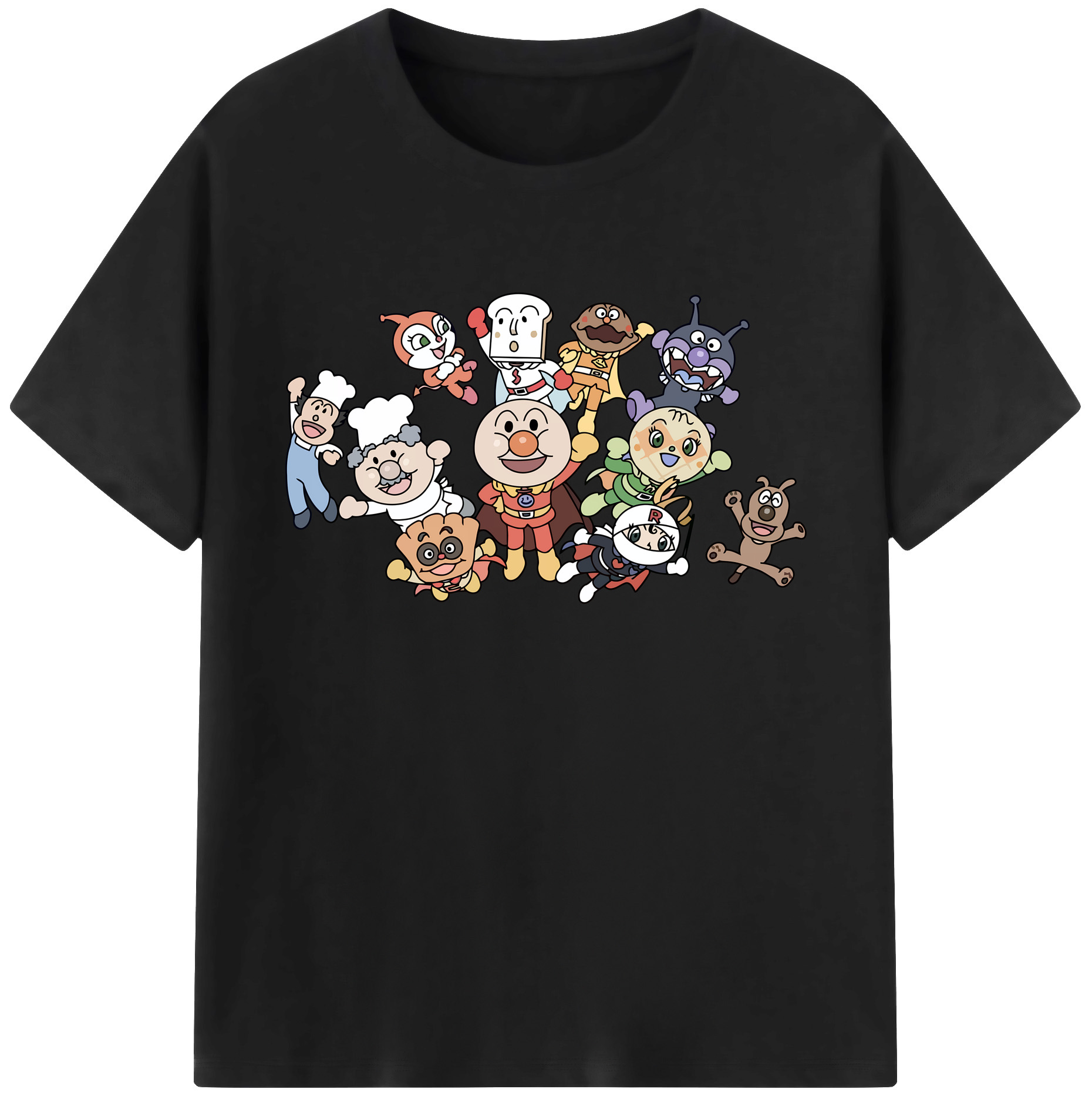 （画像用） アンパンマン Anpanman 綿100％ メンズ半袖Tシャツ｜肌触りやわらか＆通気性