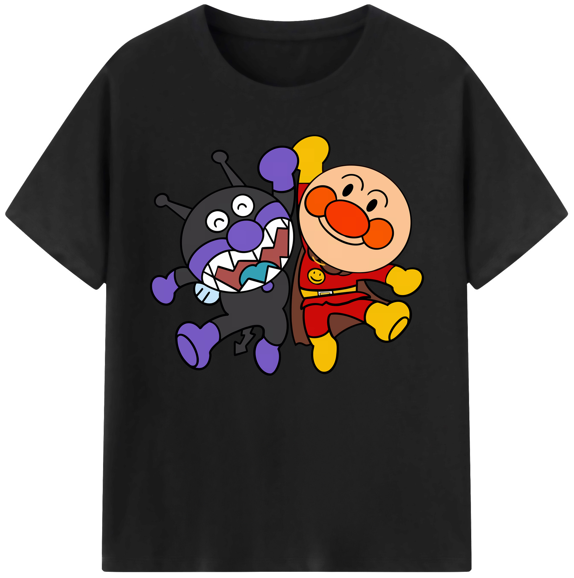 （画像用） アンパンマン Anpanman 綿100％ メンズ半袖Tシャツ｜肌触りやわらか＆通気性
