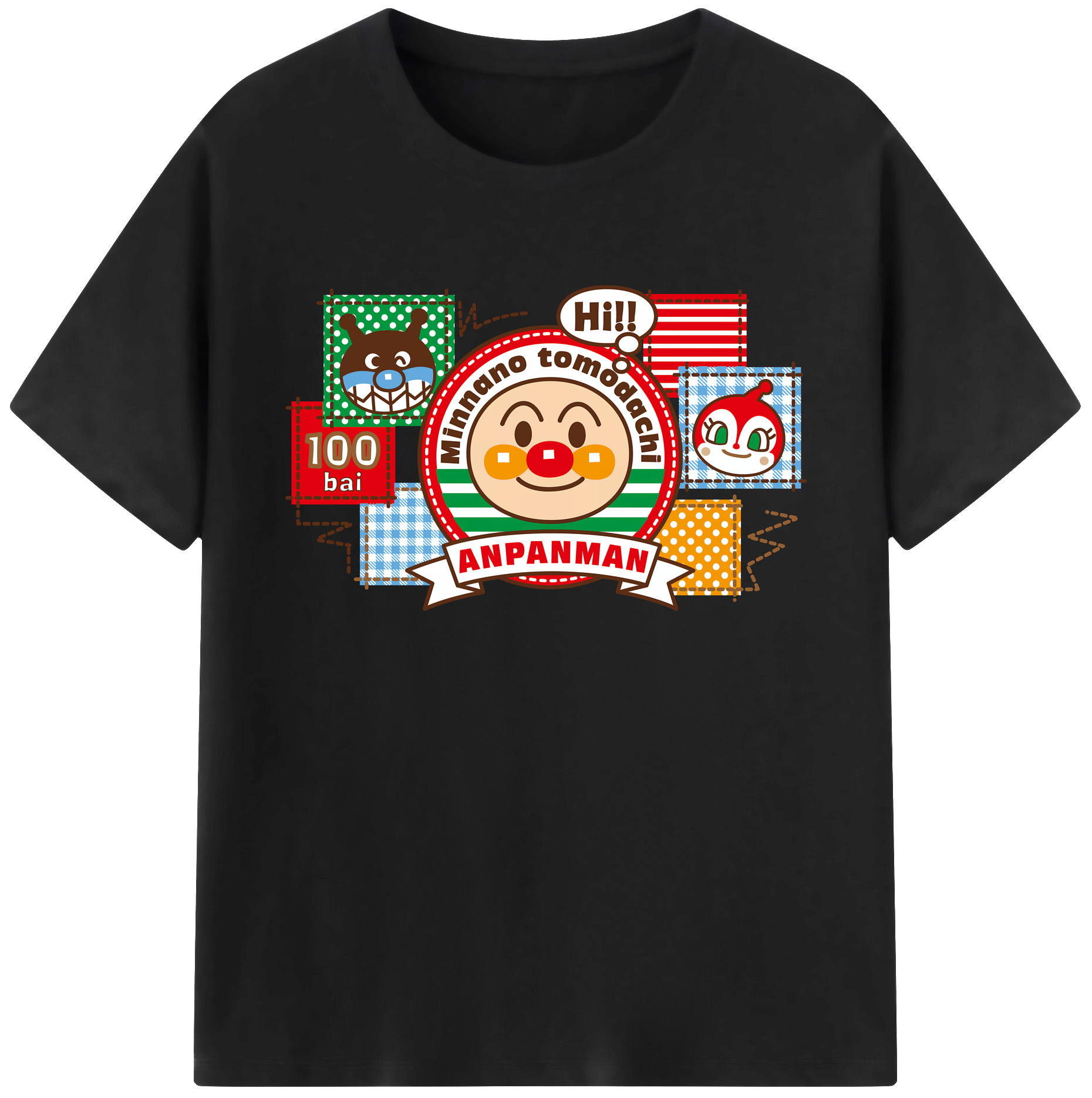 （画像用） アンパンマン Anpanman 綿100％ メンズ半袖Tシャツ｜肌触りやわらか＆通気性