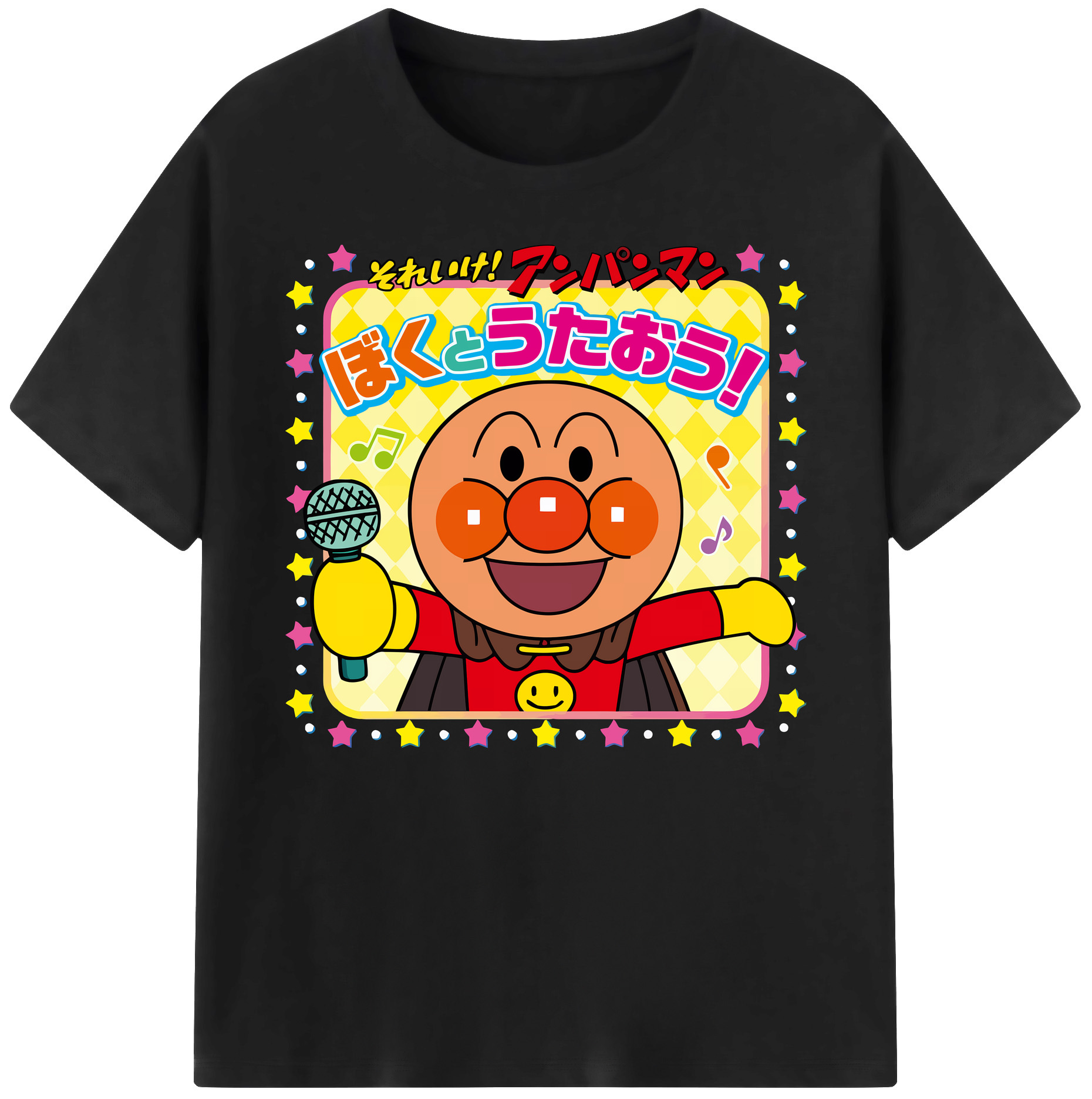 （画像用） アンパンマン Anpanman 綿100％ メンズ半袖Tシャツ｜肌触りやわらか＆通気性