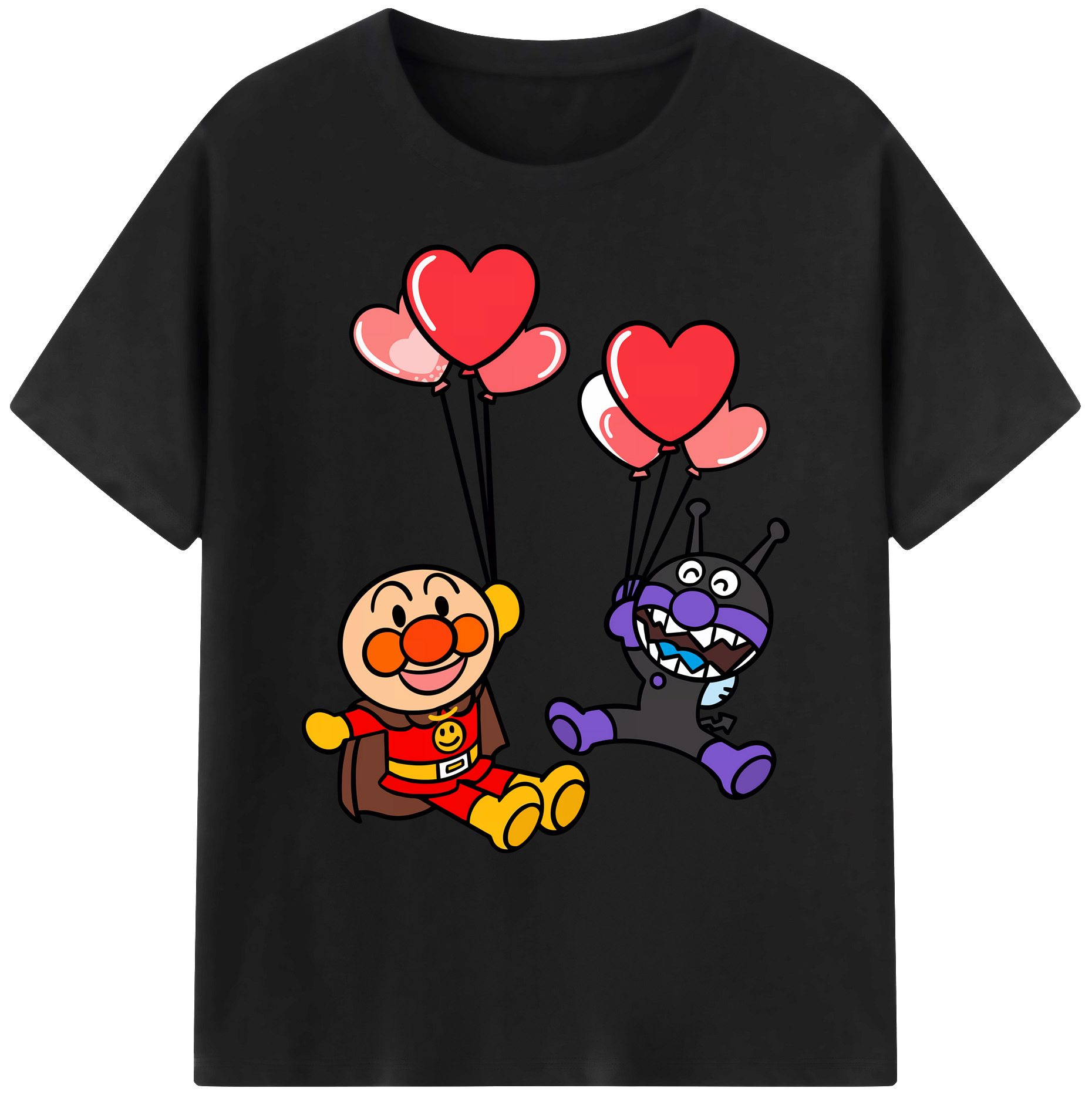 （画像用） アンパンマン Anpanman 綿100％ メンズ半袖Tシャツ｜肌触りやわらか＆通気性