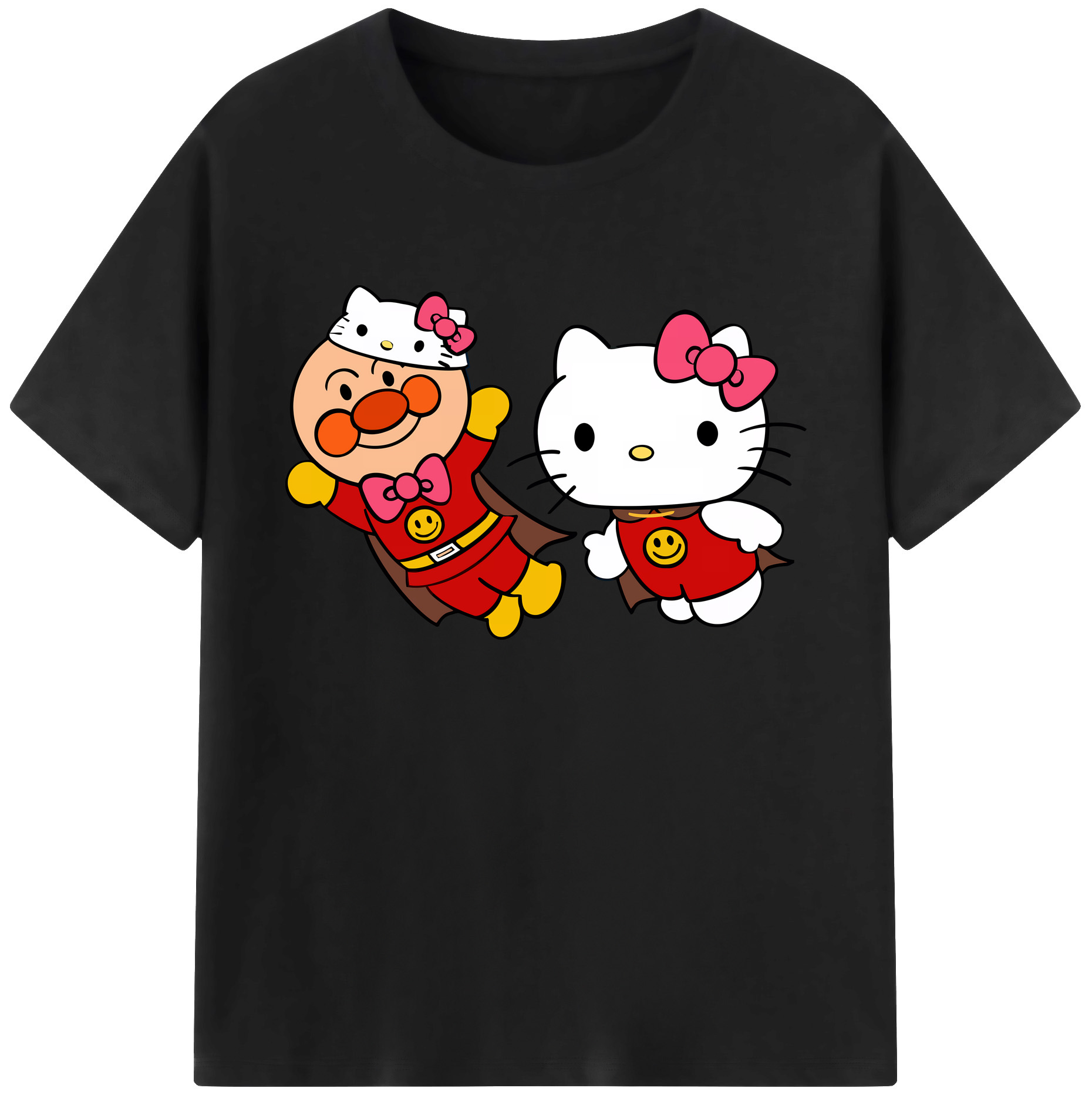 （画像用） アンパンマン Anpanman 綿100％ メンズ半袖Tシャツ｜肌触りやわらか＆通気性