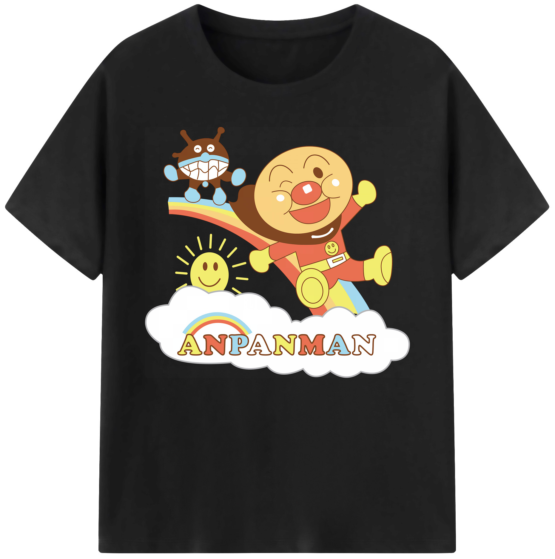 （画像用） アンパンマン Anpanman 綿100％ メンズ半袖Tシャツ｜肌触りやわらか＆通気性