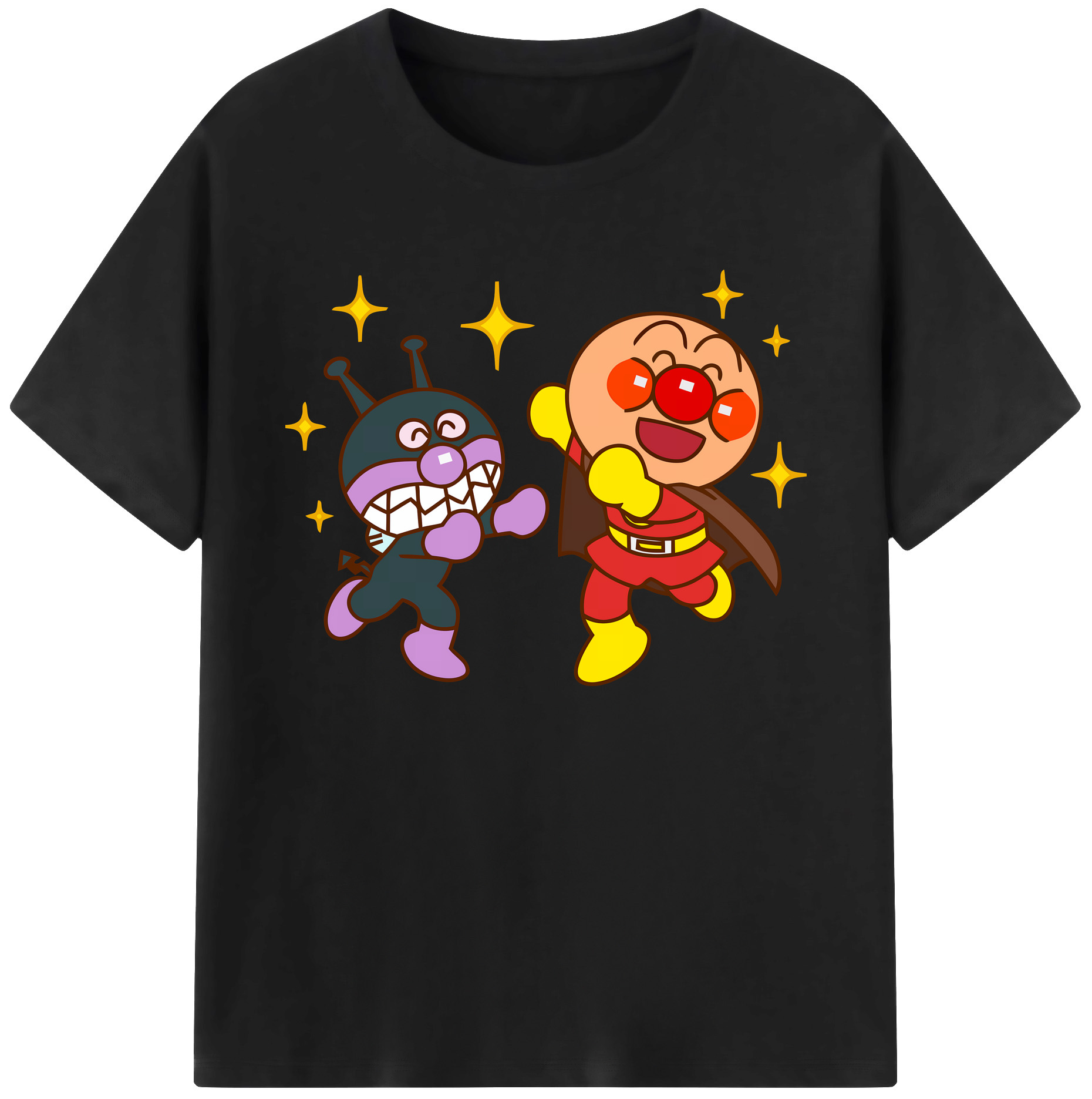 （画像用） アンパンマン Anpanman 綿100％ メンズ半袖Tシャツ｜肌触りやわらか＆通気性