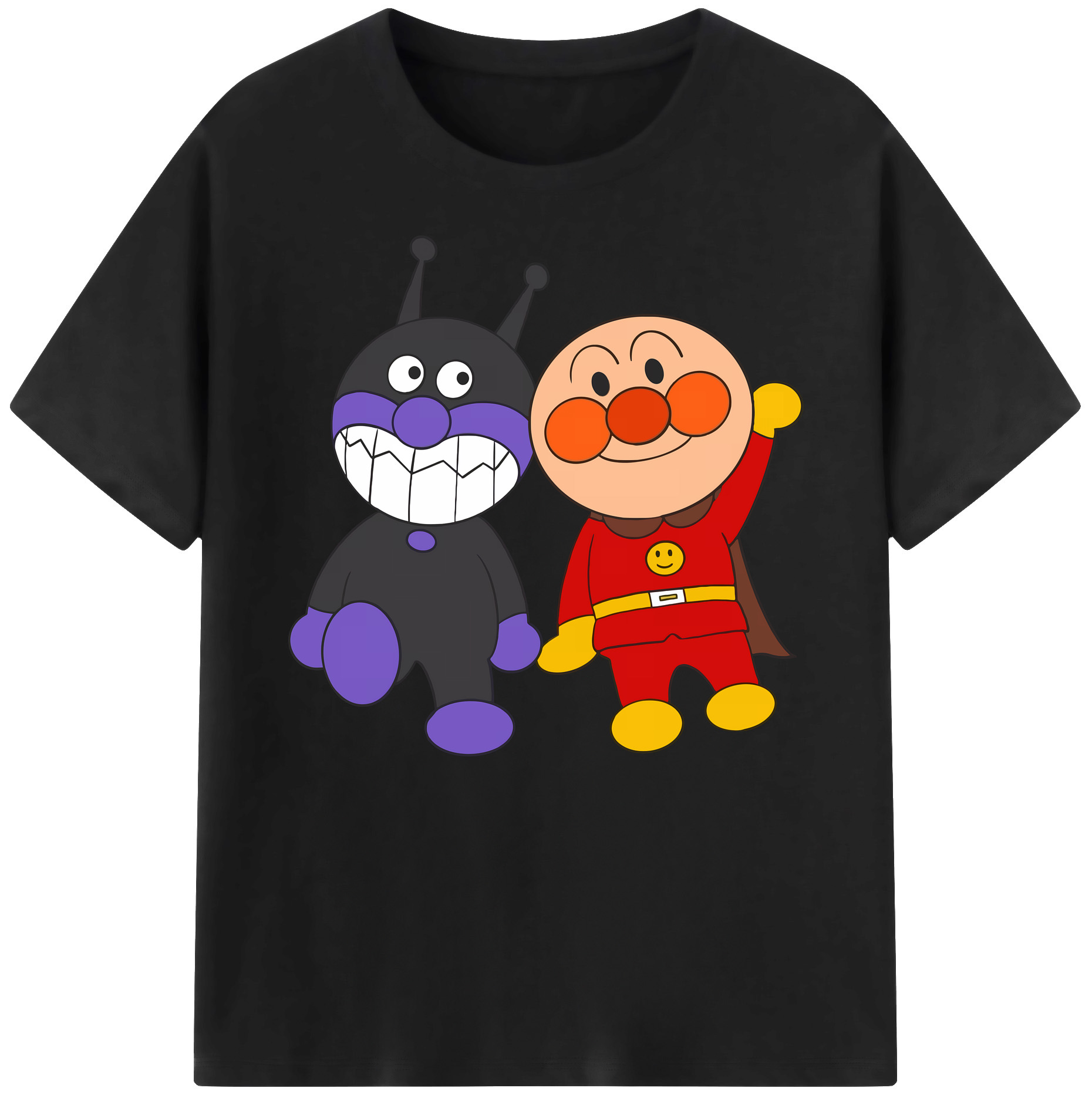 （画像用） アンパンマン Anpanman 綿100％ メンズ半袖Tシャツ｜肌触りやわらか＆通気性