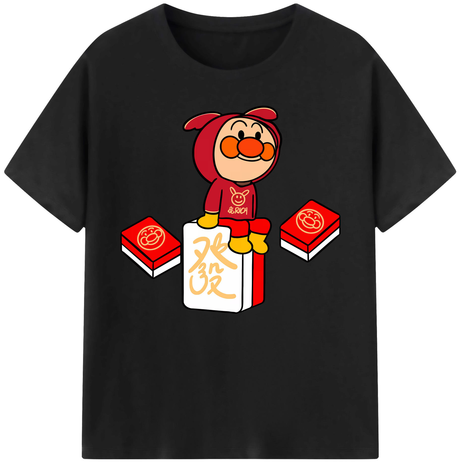 （画像用） アンパンマン Anpanman 綿100％ メンズ半袖Tシャツ｜肌触りやわらか＆通気性