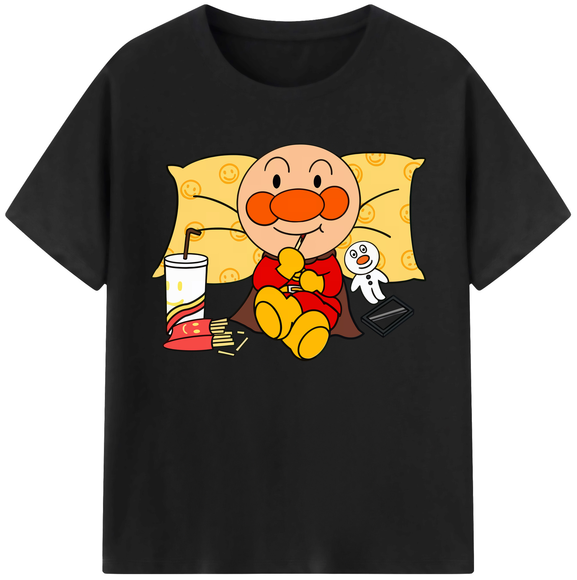 （画像用） アンパンマン Anpanman 綿100％ メンズ半袖Tシャツ｜肌触りやわらか＆通気性