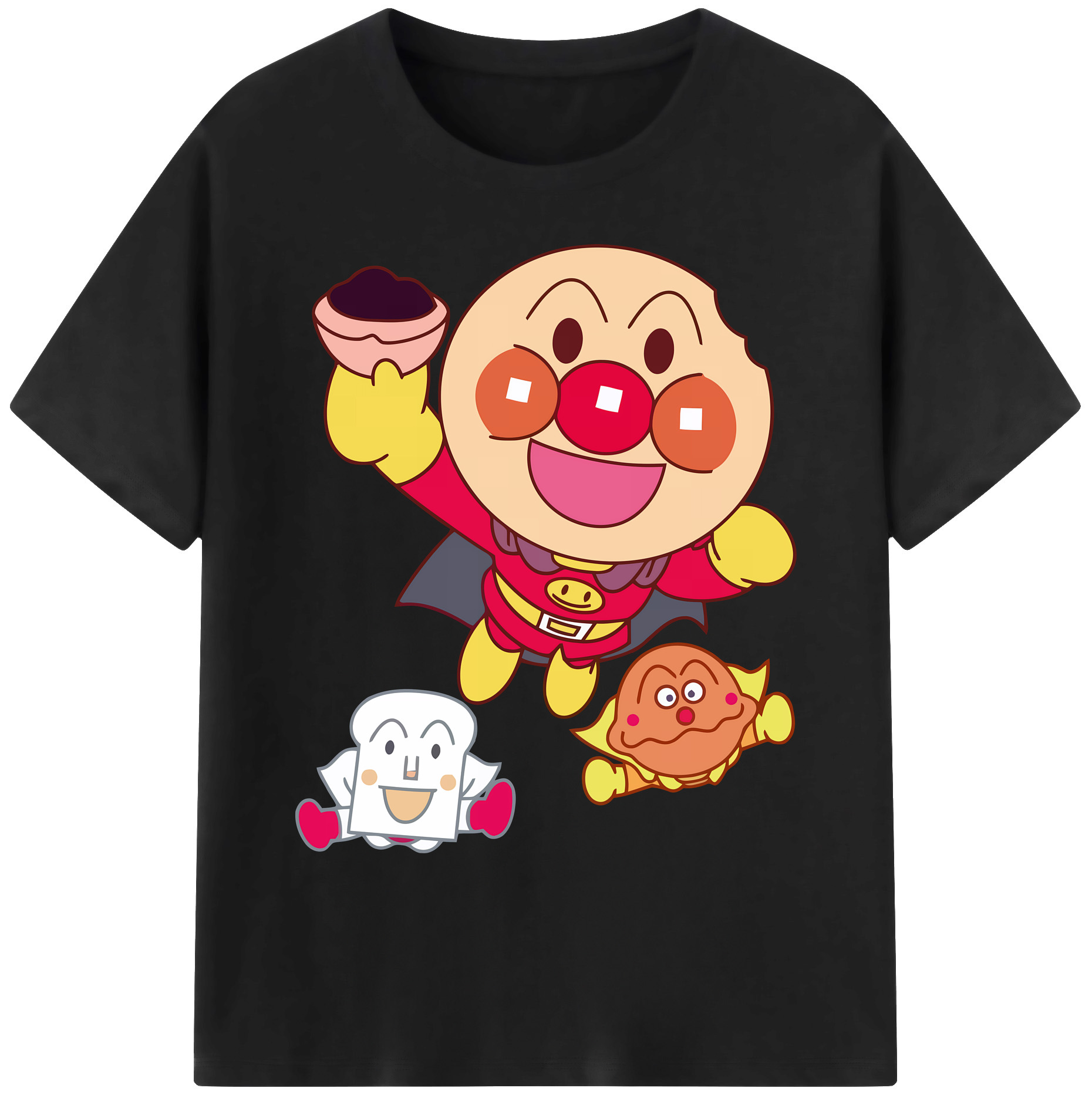 （画像用） アンパンマン Anpanman 綿100％ メンズ半袖Tシャツ｜肌触りやわらか＆通気性