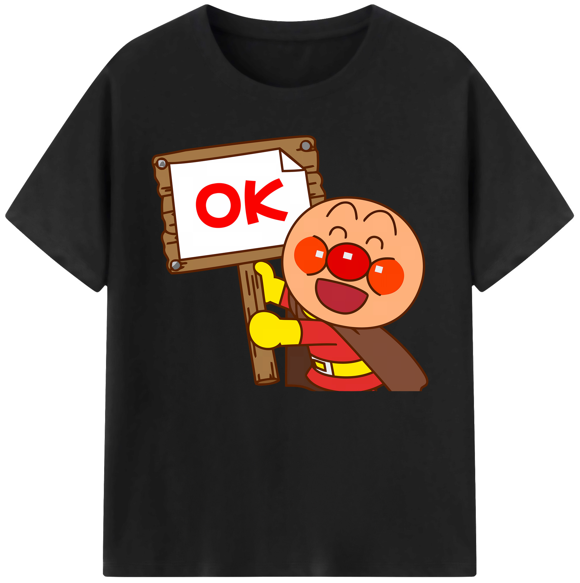 （画像用） アンパンマン Anpanman 綿100％ メンズ半袖Tシャツ｜肌触りやわらか＆通気性