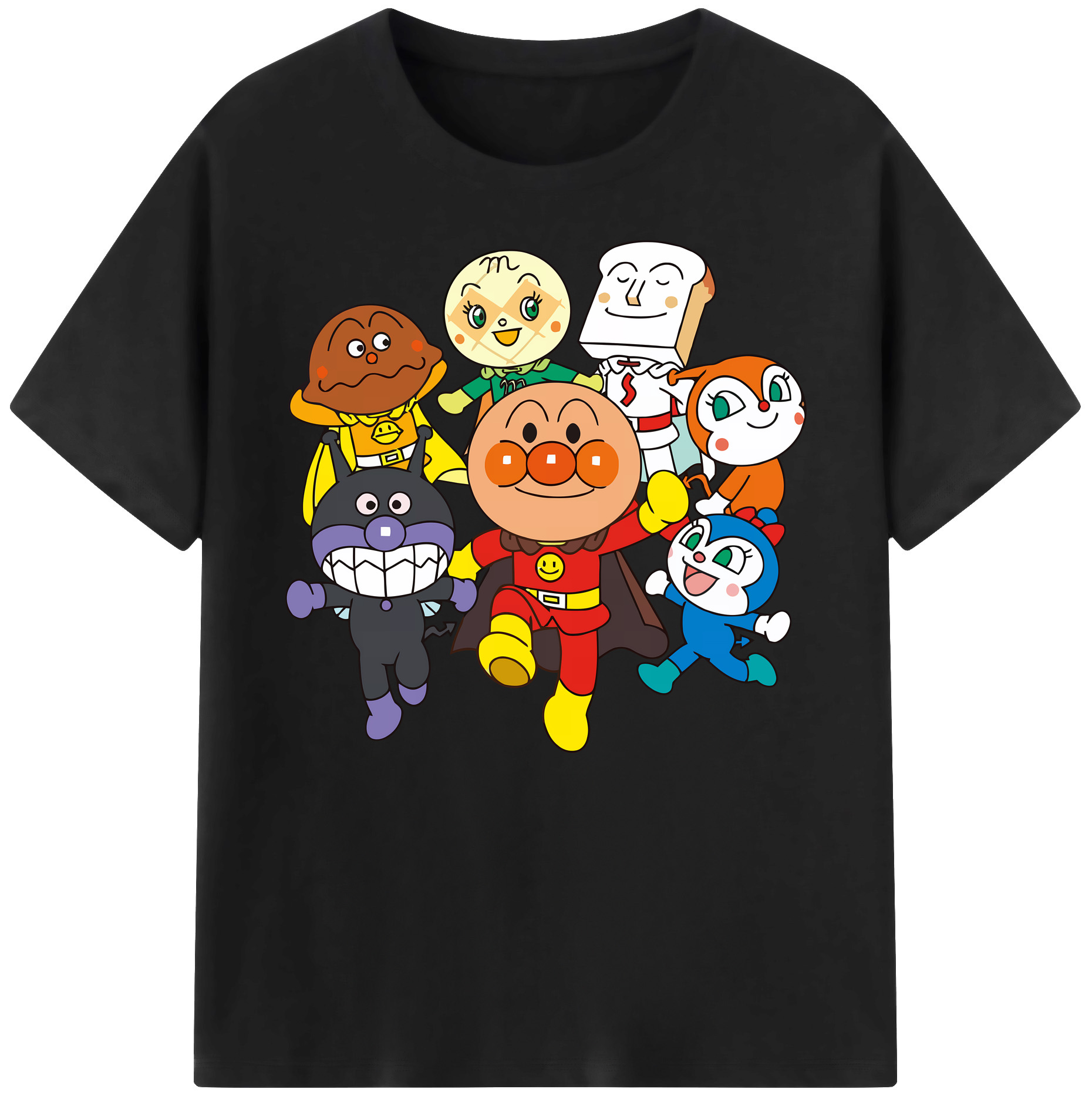 （画像用） アンパンマン Anpanman 綿100％ メンズ半袖Tシャツ｜肌触りやわらか＆通気性
