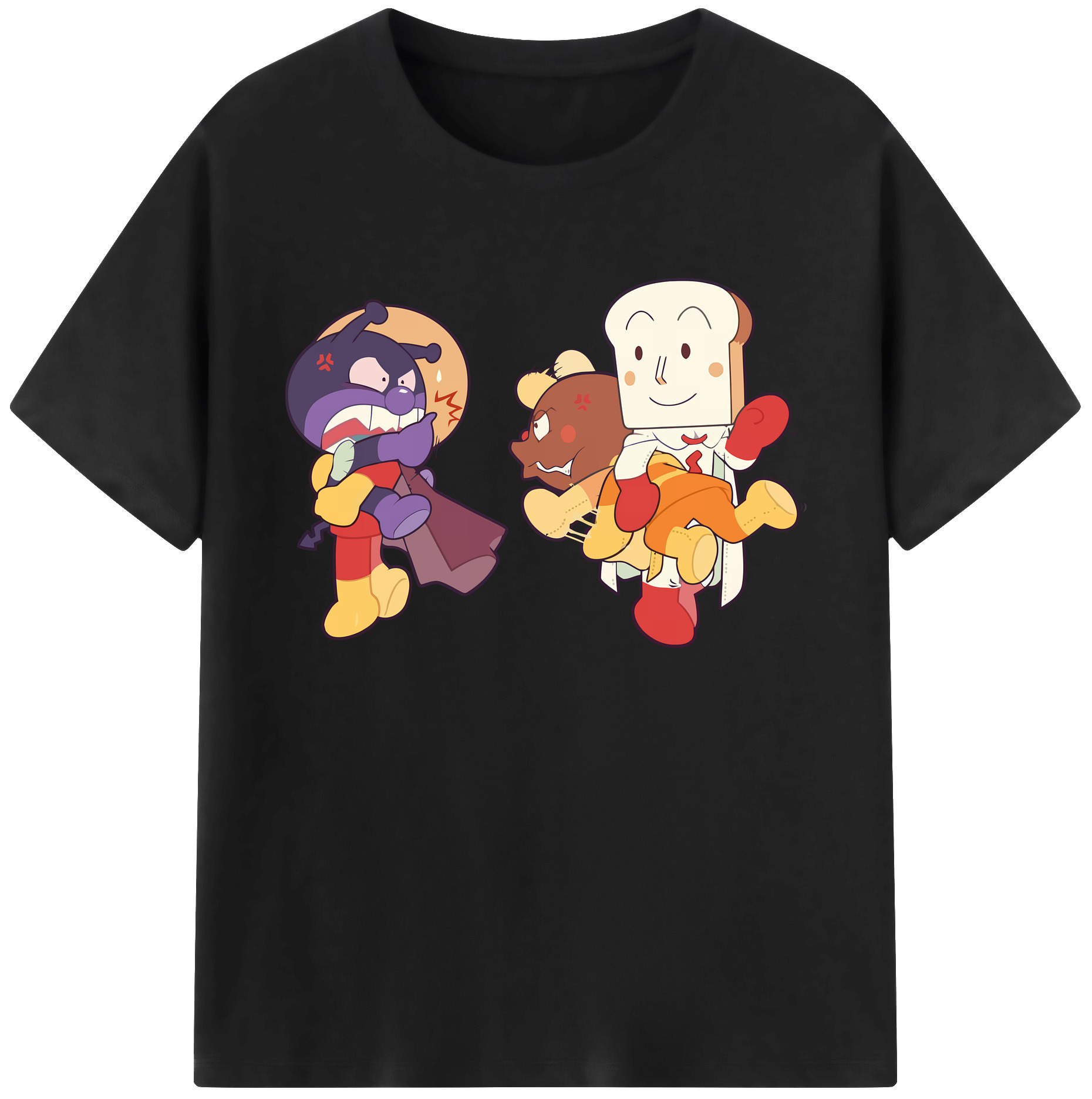 （画像用） アンパンマン Anpanman 綿100％ メンズ半袖Tシャツ｜肌触りやわらか＆通気性