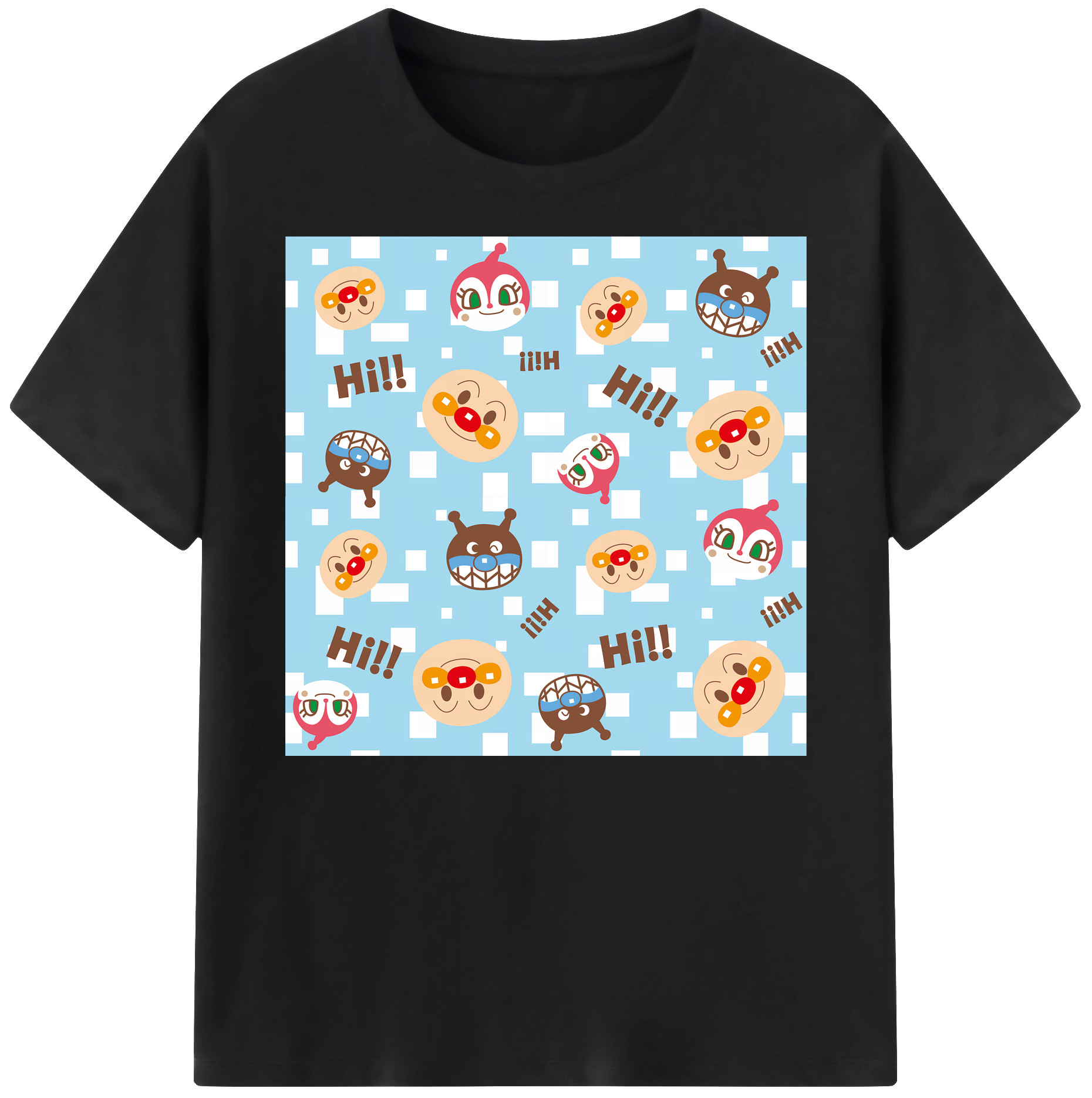 （画像用） アンパンマン Anpanman 綿100％ メンズ半袖Tシャツ｜肌触りやわらか＆通気性