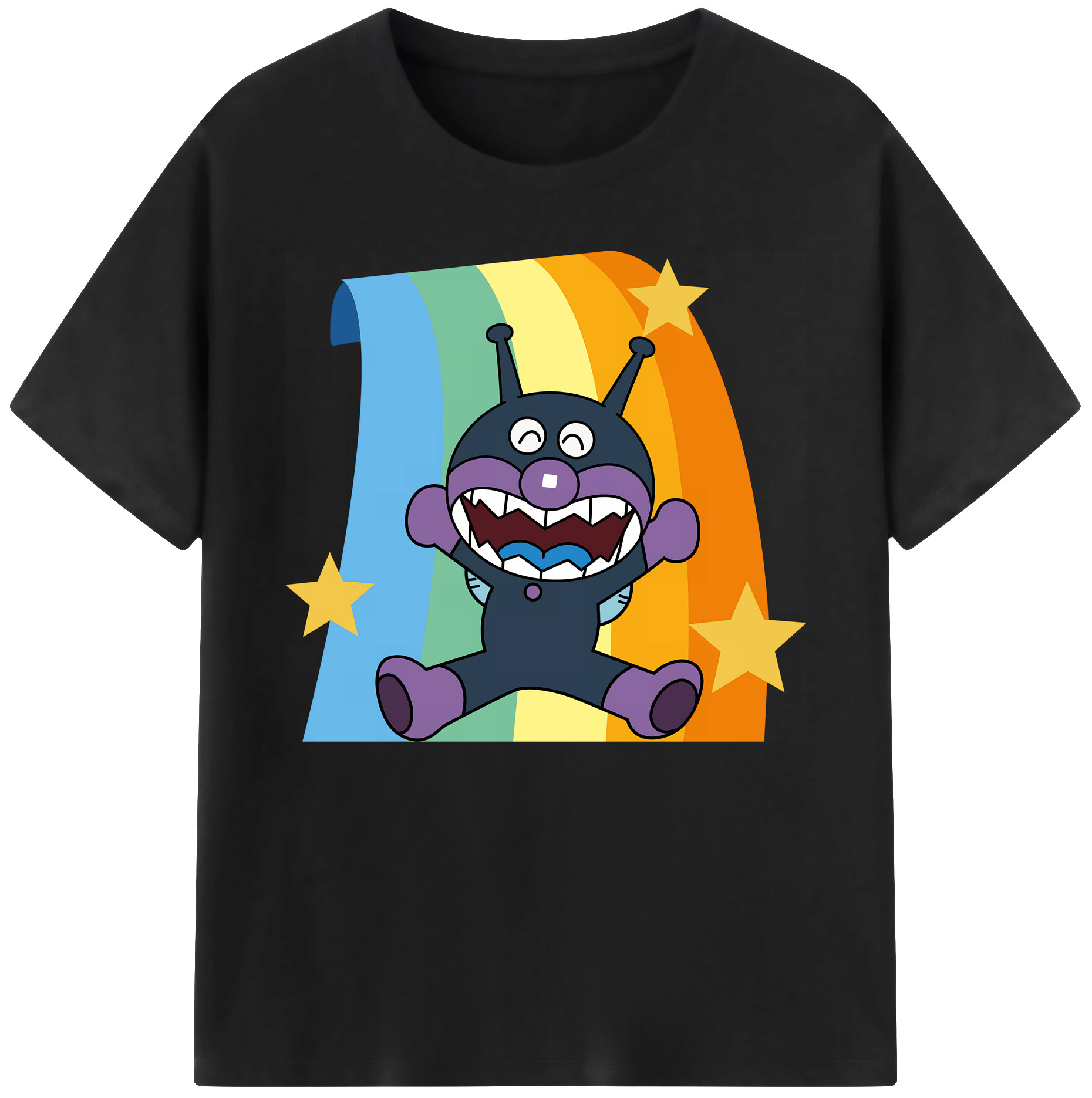 （画像用） アンパンマン Anpanman 綿100％ メンズ半袖Tシャツ｜肌触りやわらか＆通気性