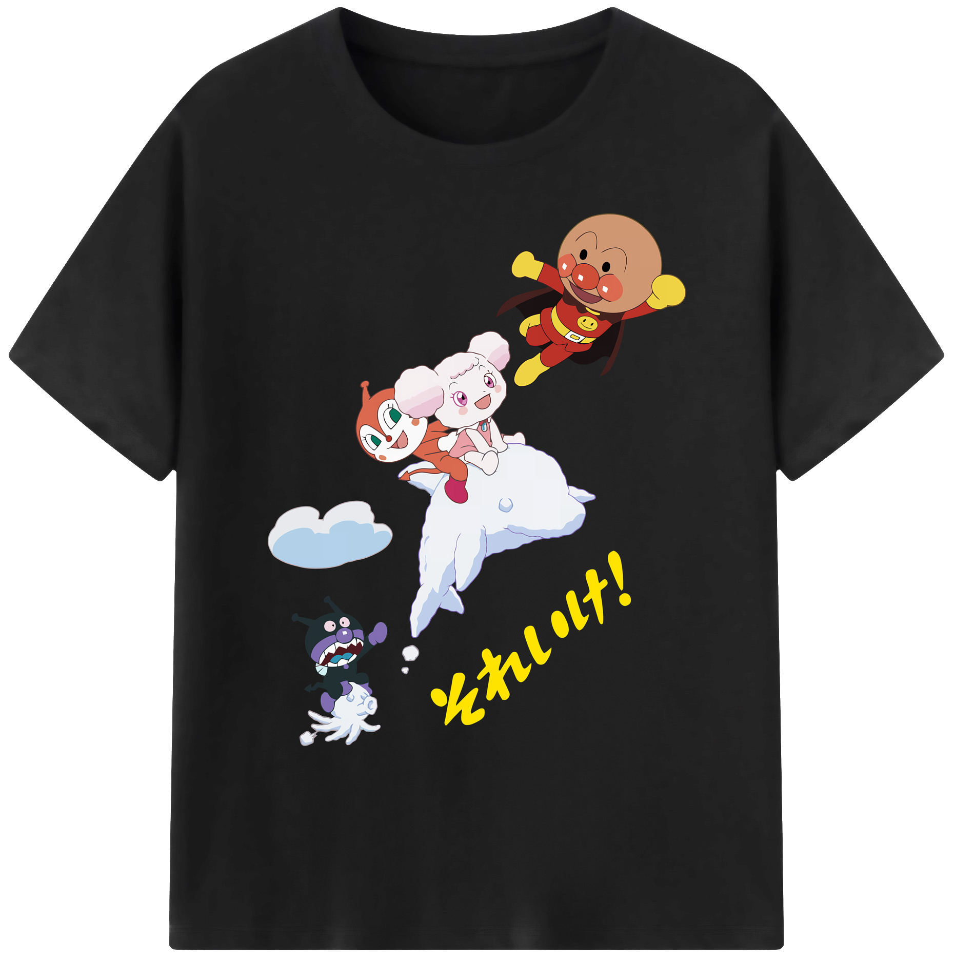 （画像用） アンパンマン Anpanman 綿100％ メンズ半袖Tシャツ｜肌触りやわらか＆通気性