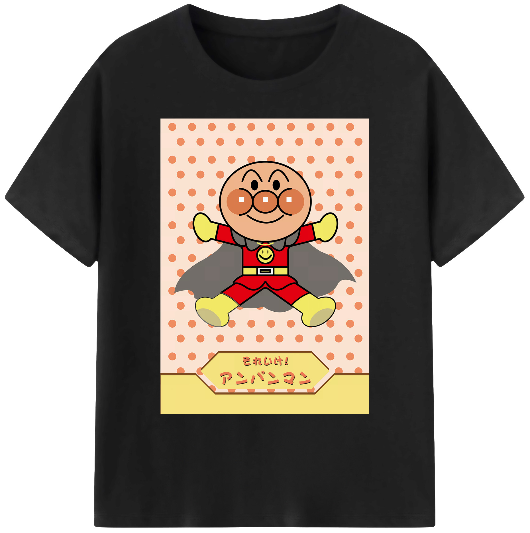 （画像用） アンパンマン Anpanman 綿100％ メンズ半袖Tシャツ｜肌触りやわらか＆通気性