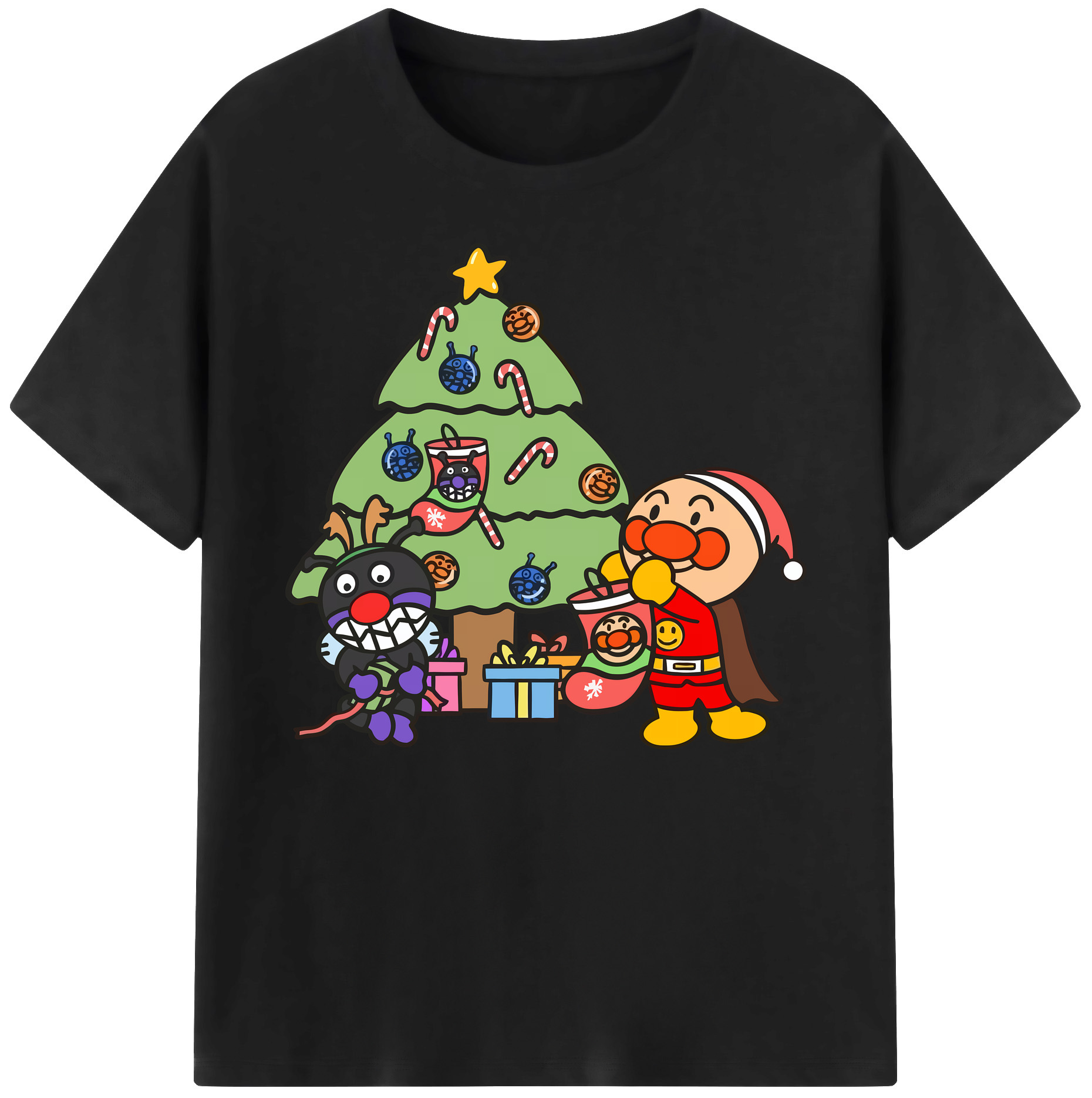 （画像用） アンパンマン Anpanman 綿100％ メンズ半袖Tシャツ｜肌触りやわらか＆通気性