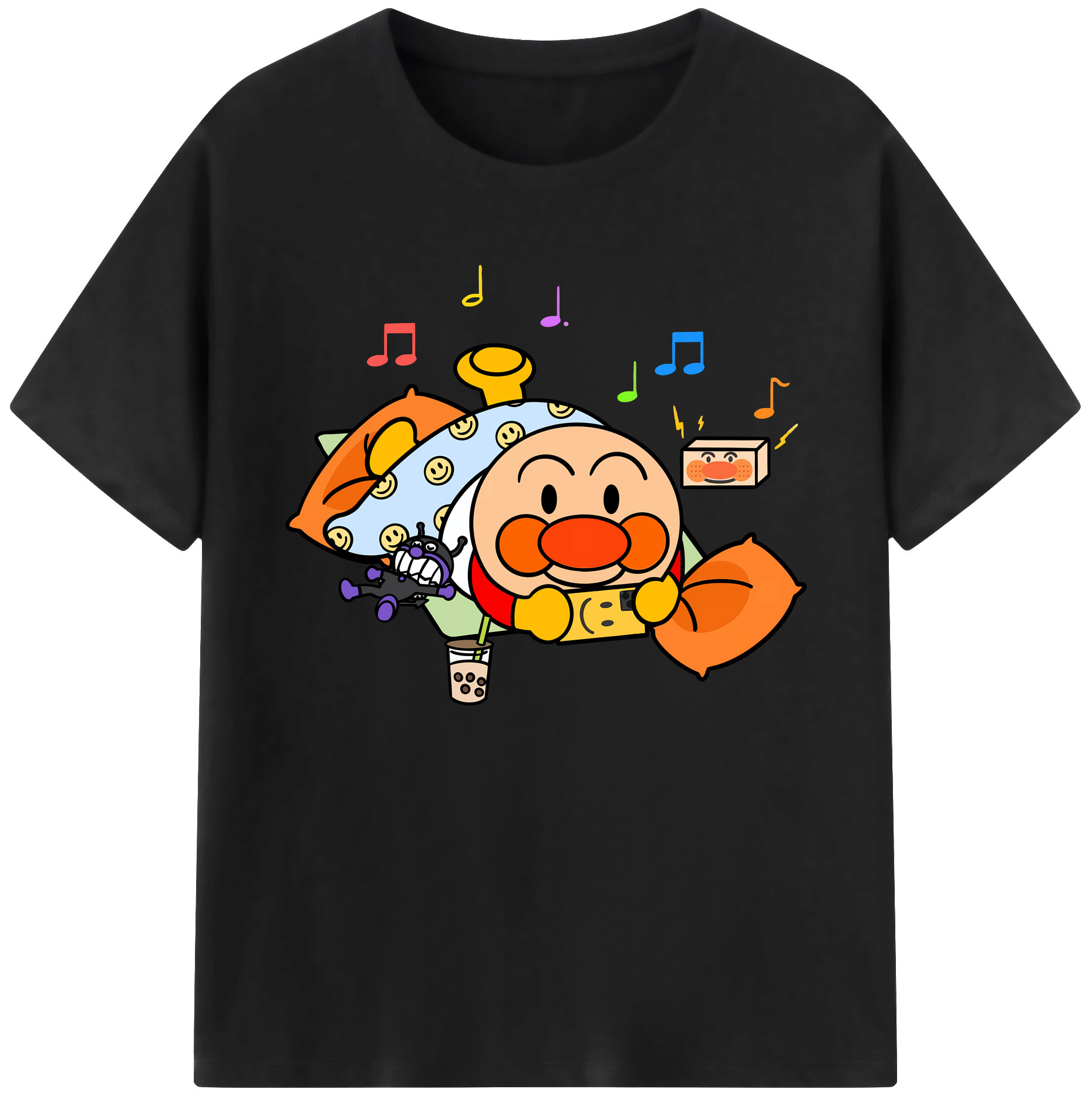 （画像用） アンパンマン Anpanman 綿100％ メンズ半袖Tシャツ｜肌触りやわらか＆通気性