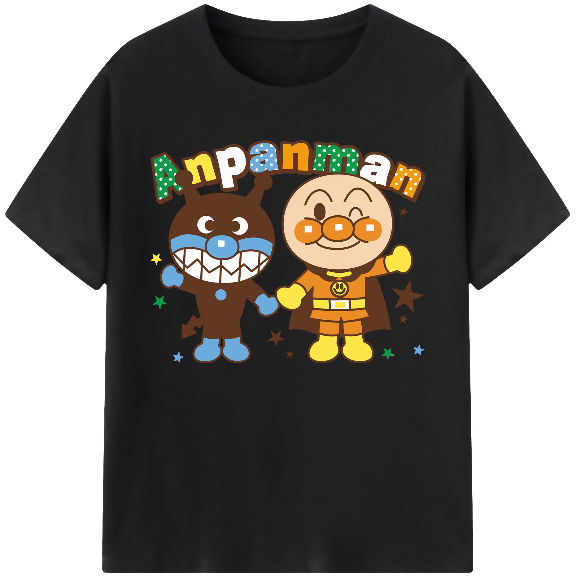 （画像用） アンパンマン Anpanman 綿100％ メンズ半袖Tシャツ｜肌触りやわらか＆通気性
