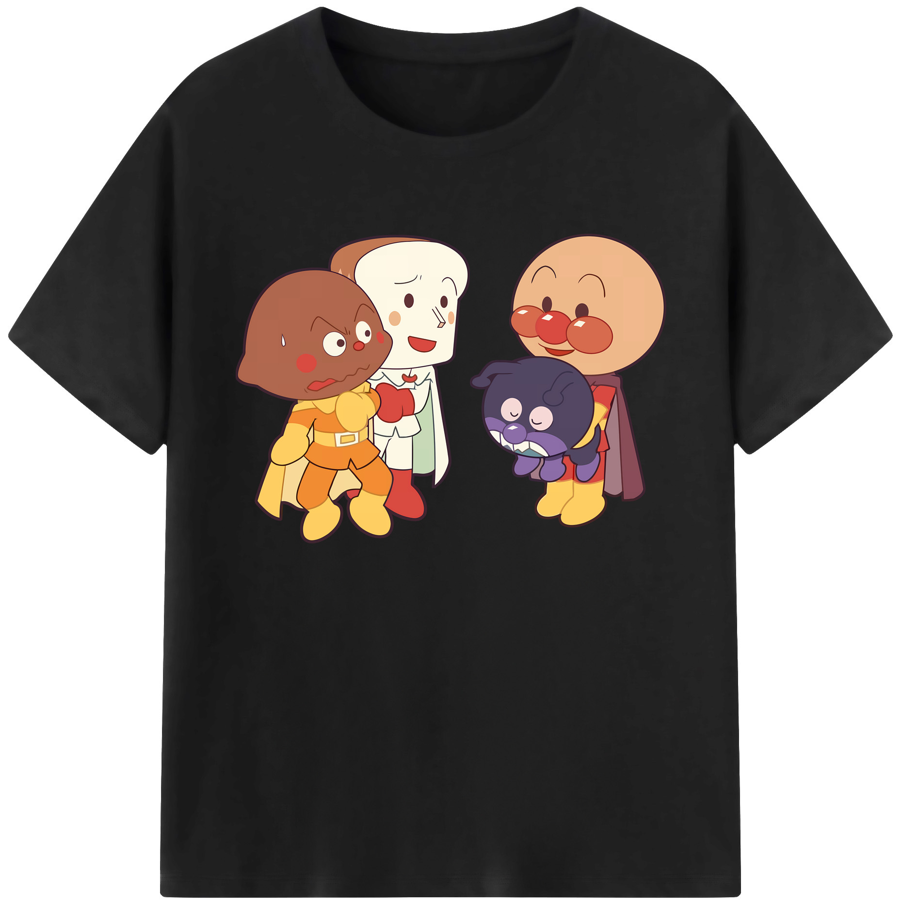 （画像用） アンパンマン Anpanman 綿100％ メンズ半袖Tシャツ｜肌触りやわらか＆通気性