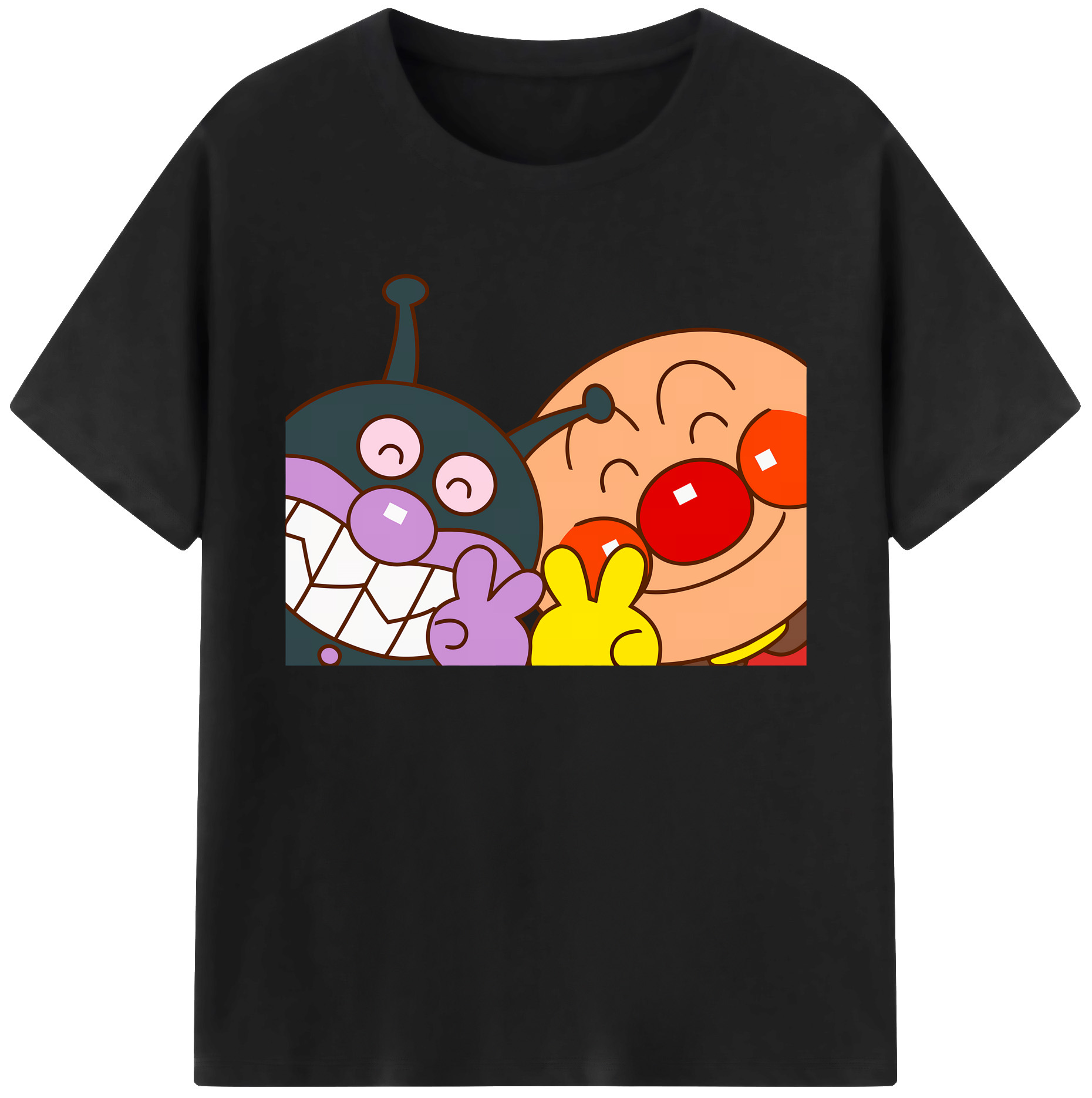 （画像用） アンパンマン Anpanman 綿100％ メンズ半袖Tシャツ｜肌触りやわらか＆通気性