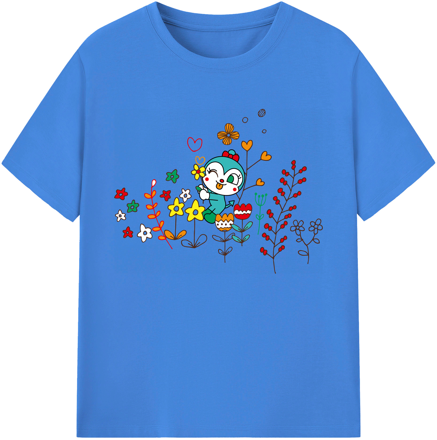 （画像用） アンパンマン Anpanman 綿100％ メンズ半袖Tシャツ｜肌触りやわらか＆通気性