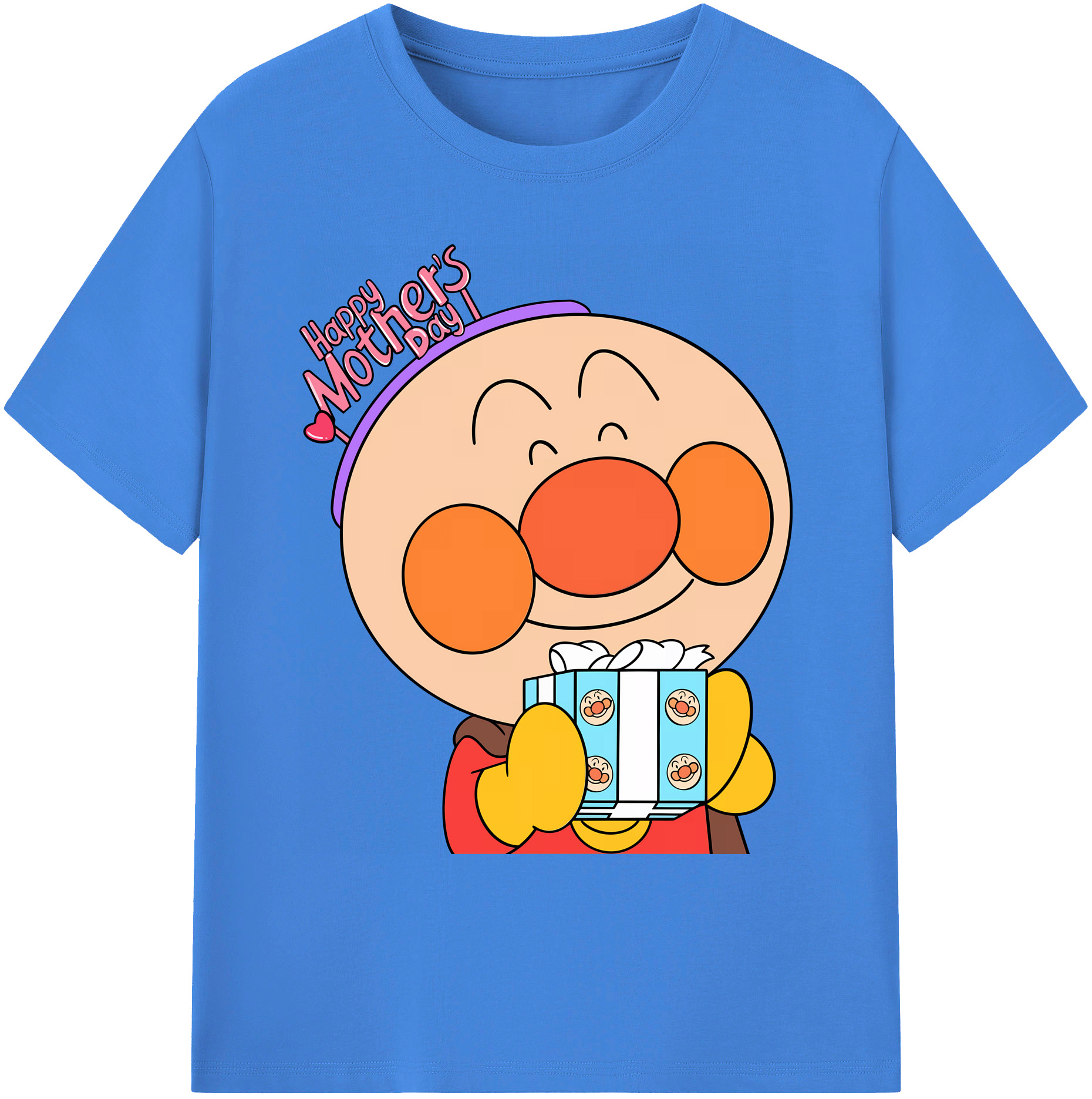 （画像用） アンパンマン Anpanman 綿100％ メンズ半袖Tシャツ｜肌触りやわらか＆通気性