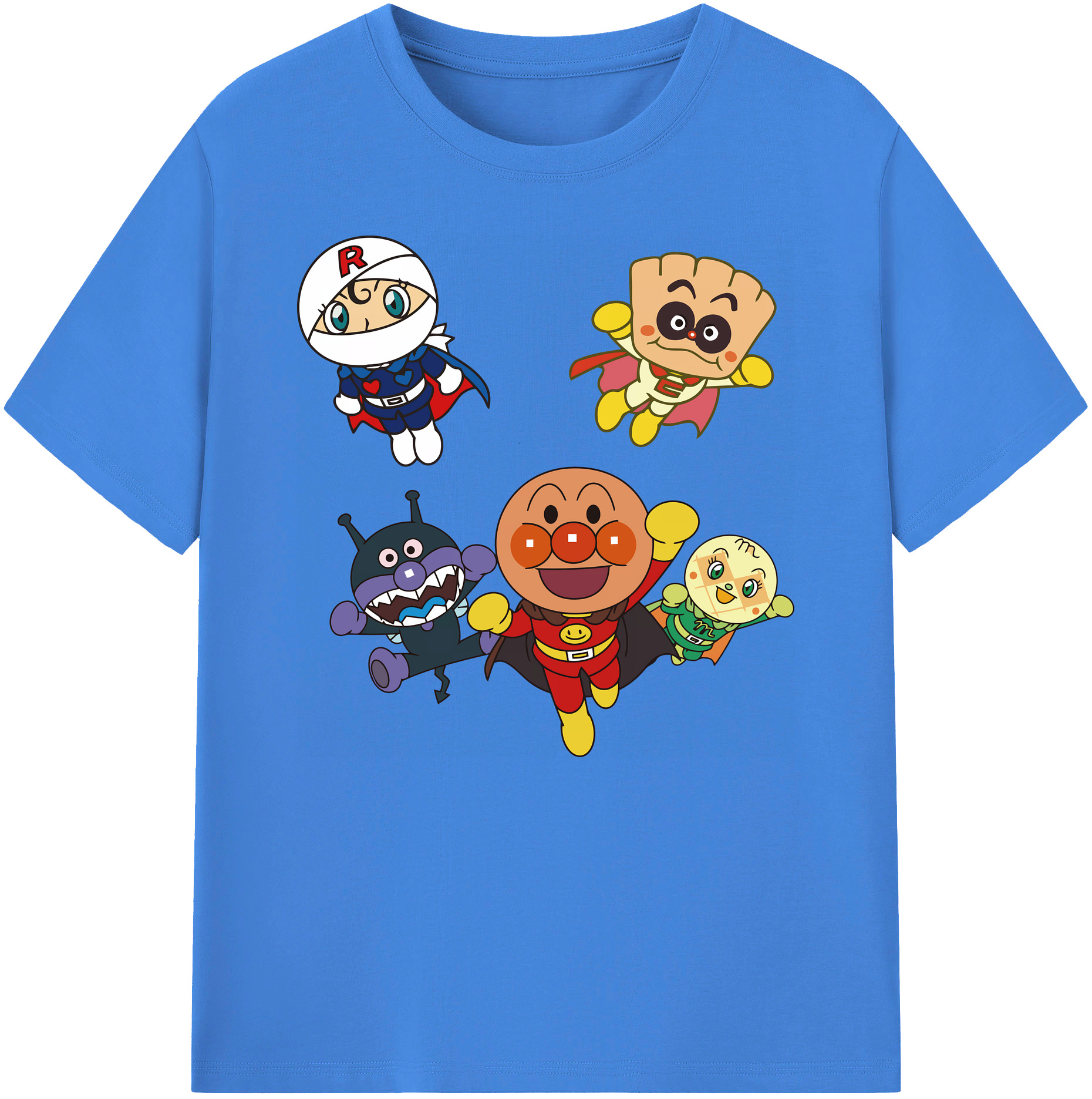 （画像用） アンパンマン Anpanman 綿100％ メンズ半袖Tシャツ｜肌触りやわらか＆通気性