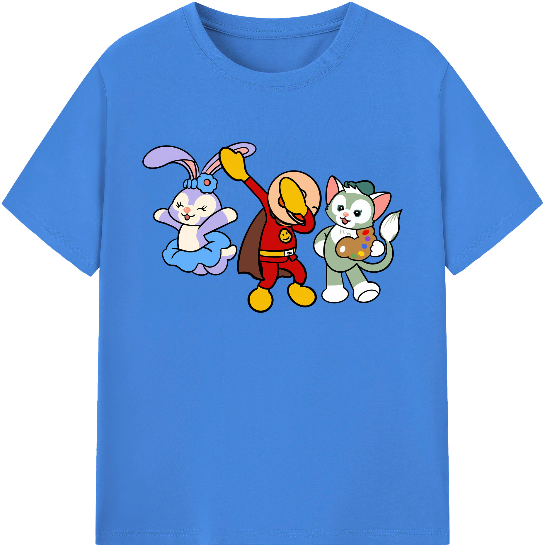 （画像用） アンパンマン Anpanman 綿100％ メンズ半袖Tシャツ｜肌触りやわらか＆通気性