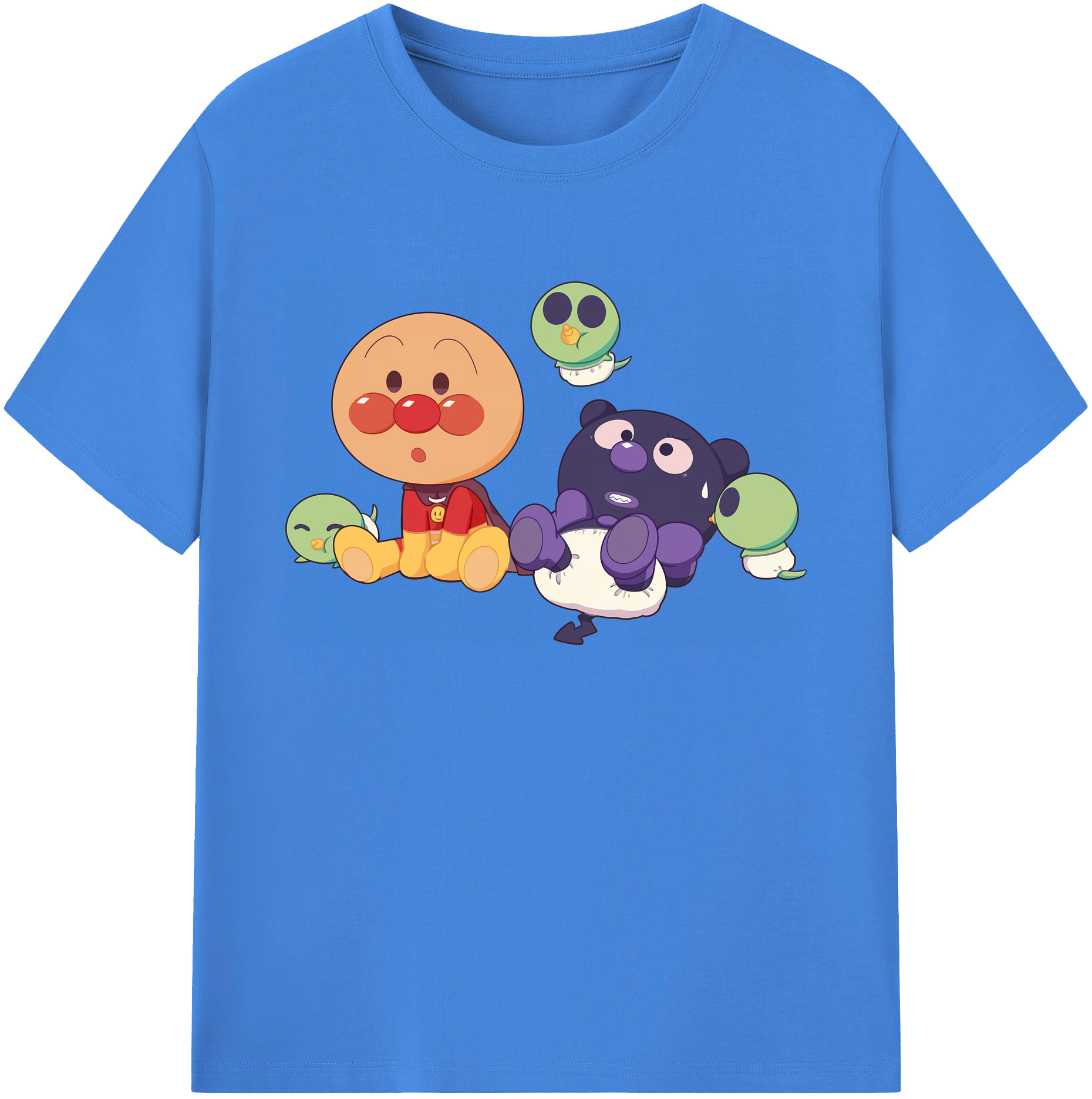（画像用） アンパンマン Anpanman 綿100％ メンズ半袖Tシャツ｜肌触りやわらか＆通気性