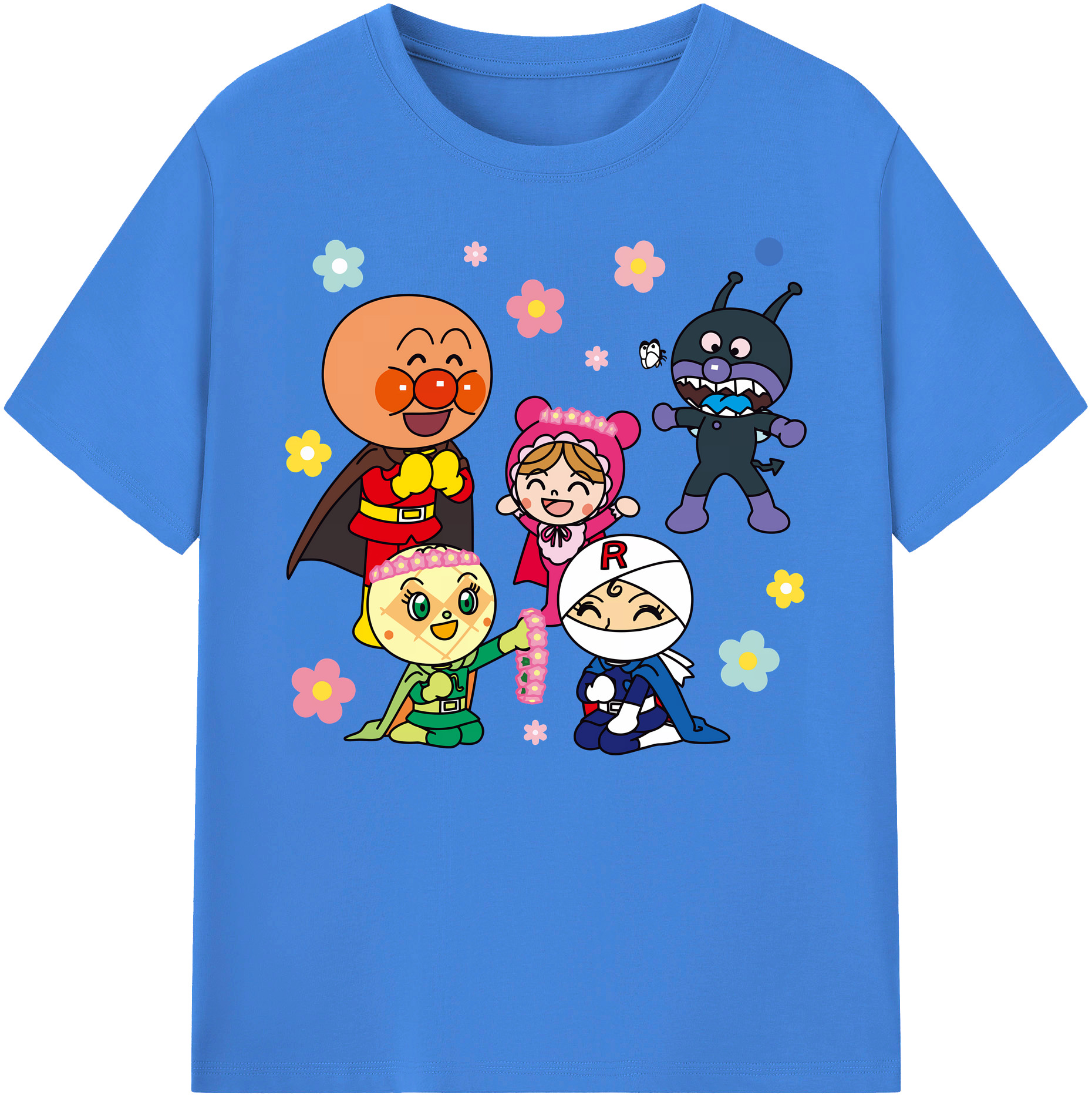 （画像用） アンパンマン Anpanman 綿100％ メンズ半袖Tシャツ｜肌触りやわらか＆通気性