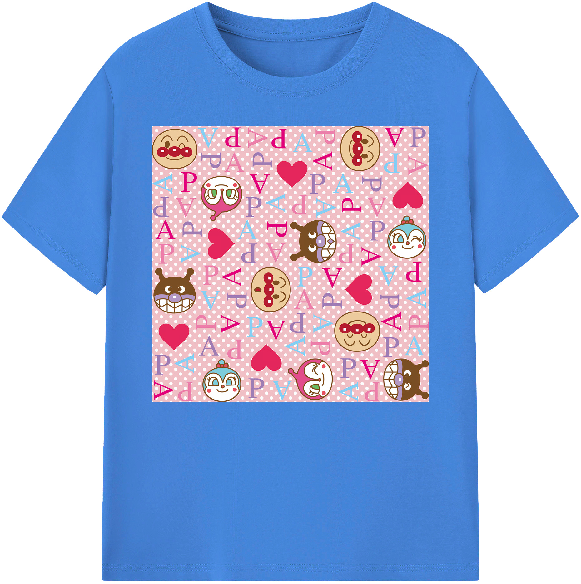 （画像用） アンパンマン Anpanman 綿100％ メンズ半袖Tシャツ｜肌触りやわらか＆通気性