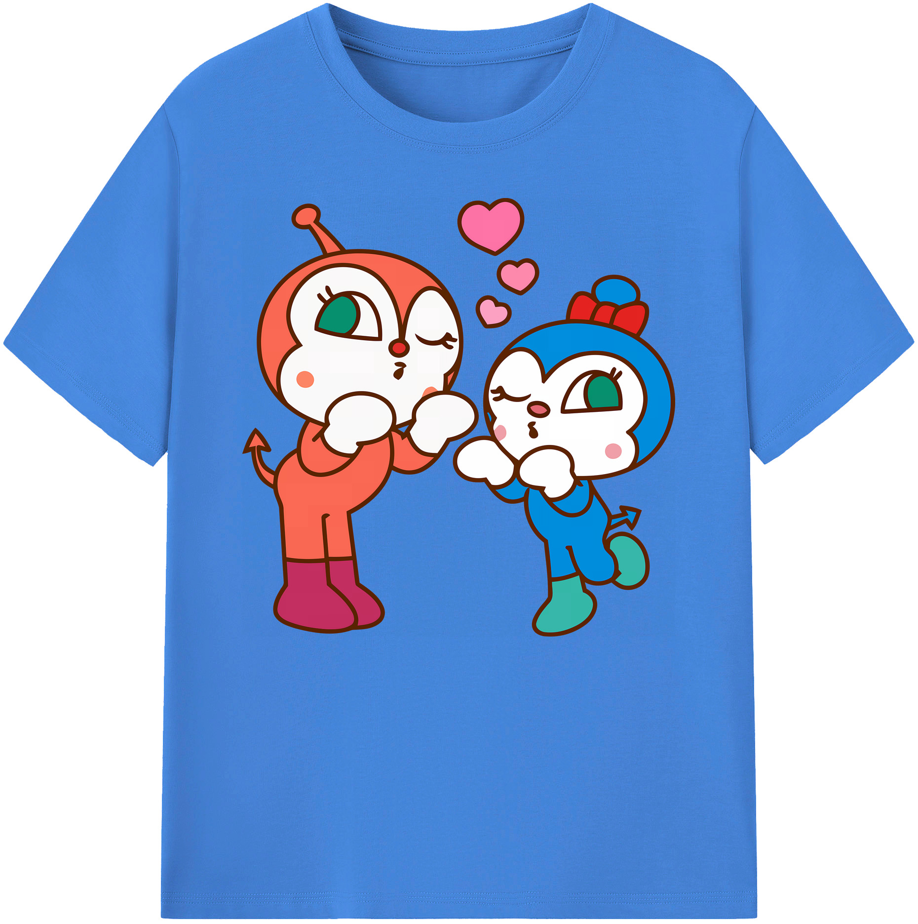 （画像用） アンパンマン Anpanman 綿100％ メンズ半袖Tシャツ｜肌触りやわらか＆通気性