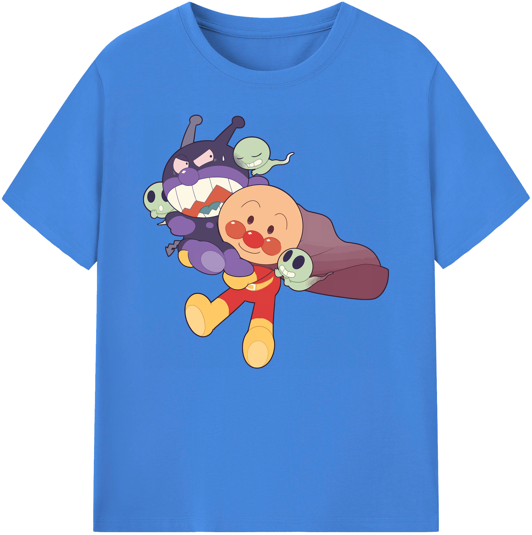 （画像用） アンパンマン Anpanman 綿100％ メンズ半袖Tシャツ｜肌触りやわらか＆通気性