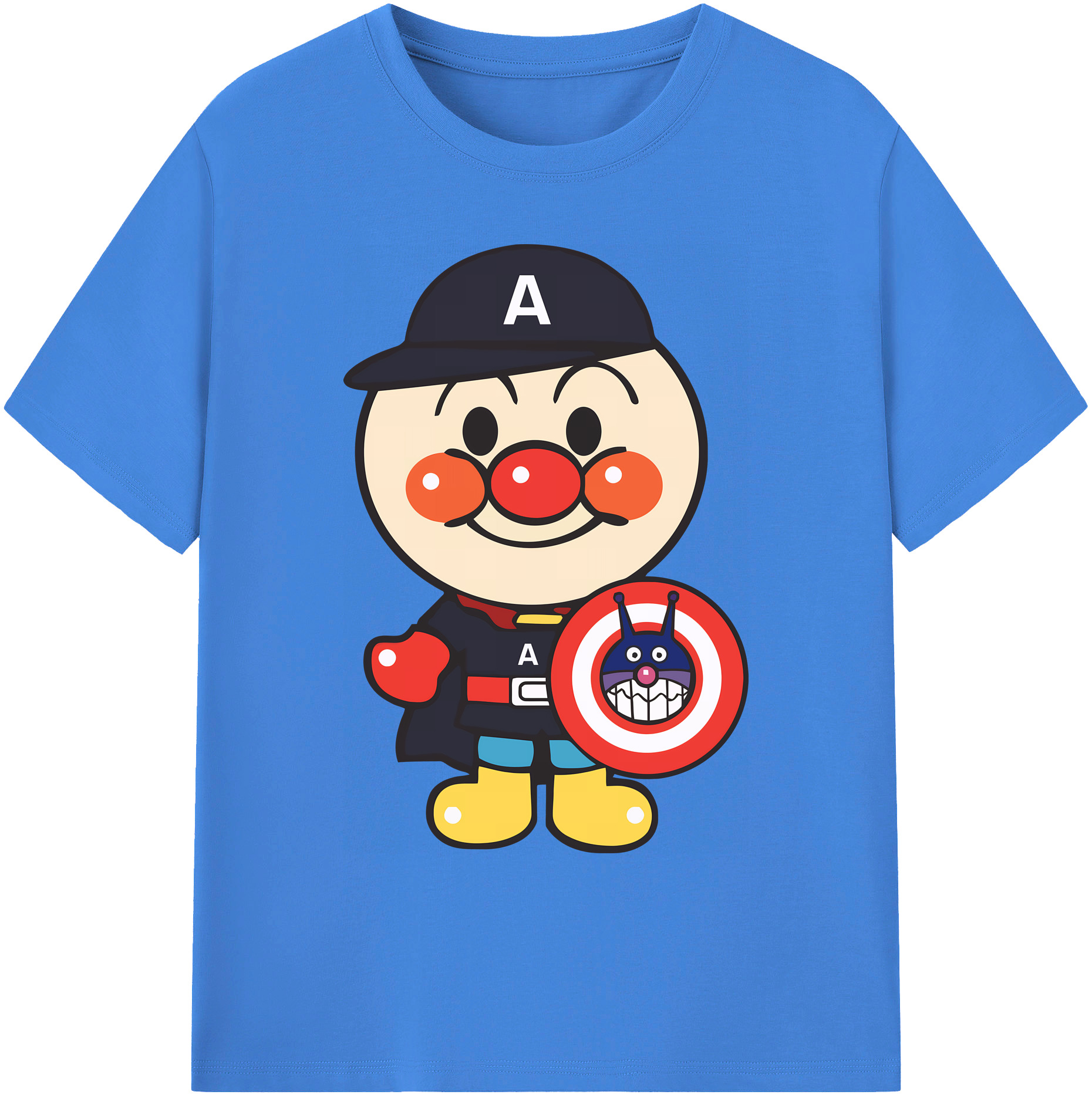 （画像用） アンパンマン Anpanman 綿100％ メンズ半袖Tシャツ｜肌触りやわらか＆通気性