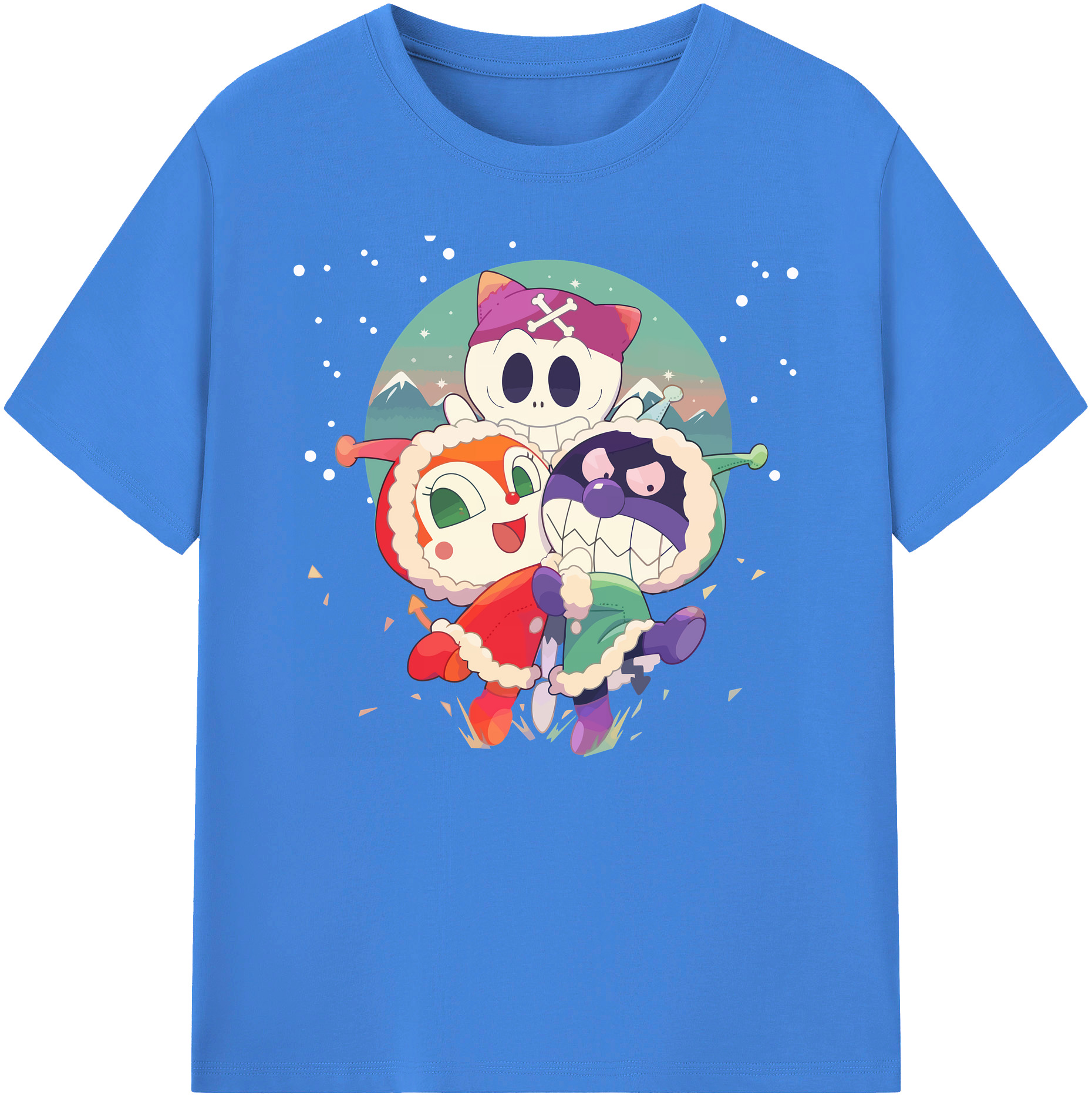 （画像用） アンパンマン Anpanman 綿100％ メンズ半袖Tシャツ｜肌触りやわらか＆通気性