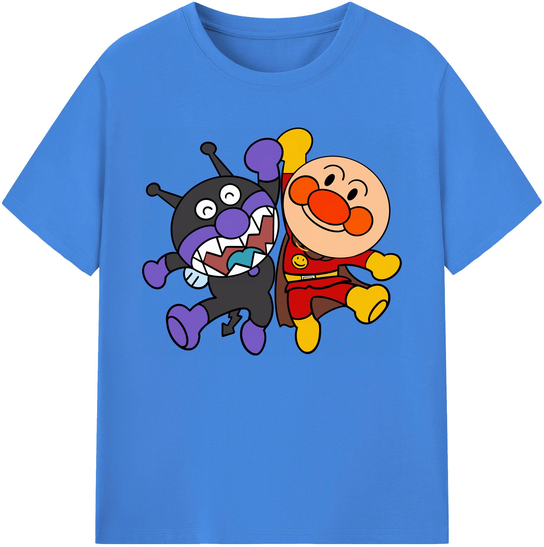 （画像用） アンパンマン Anpanman 綿100％ メンズ半袖Tシャツ｜肌触りやわらか＆通気性