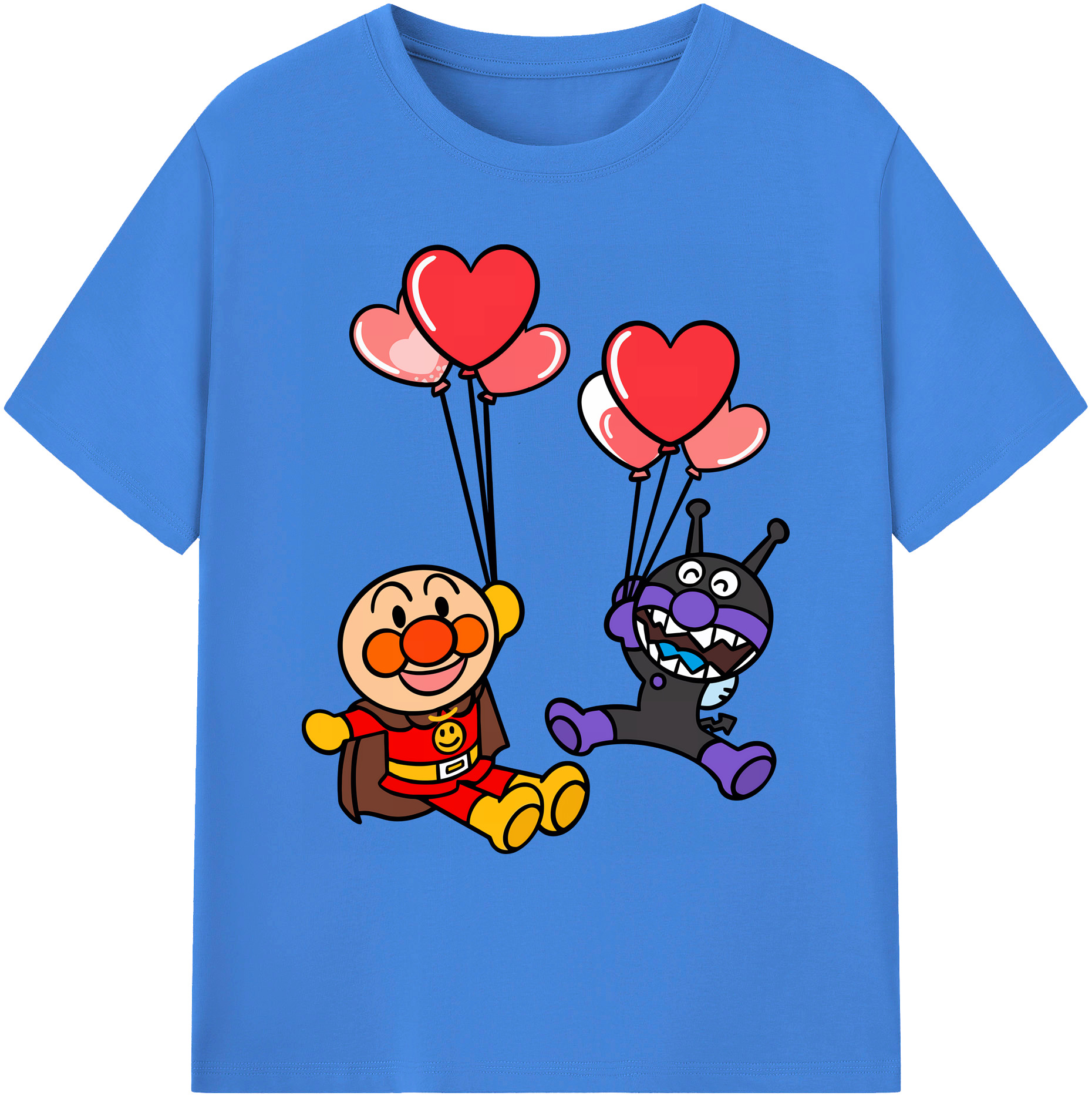 （画像用） アンパンマン Anpanman 綿100％ メンズ半袖Tシャツ｜肌触りやわらか＆通気性