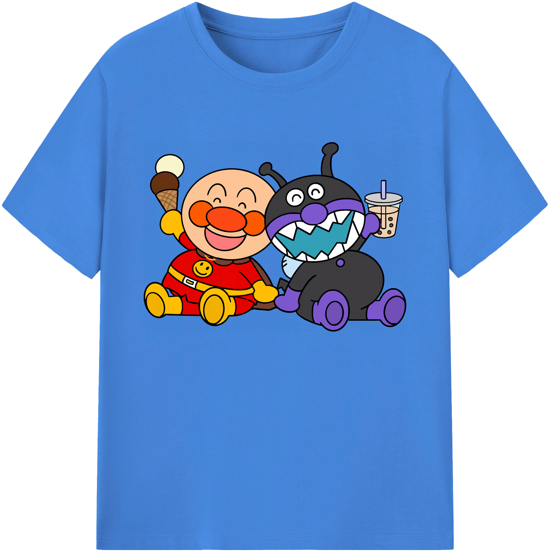 （画像用） アンパンマン Anpanman 綿100％ メンズ半袖Tシャツ｜肌触りやわらか＆通気性